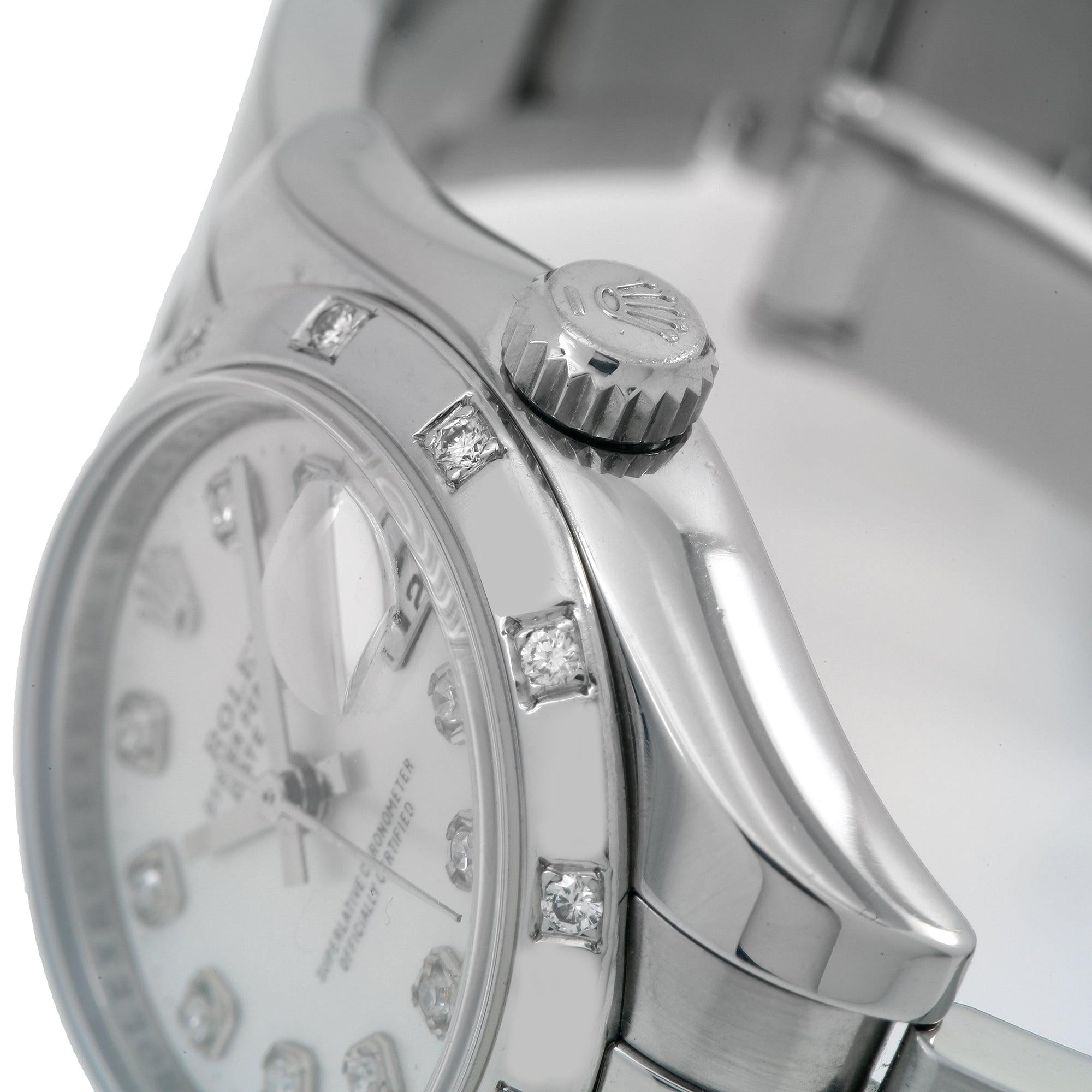 Rolex Datejust 179160 31MM Silver Diamond Dial With Stainless Steel Oyster Bracelet