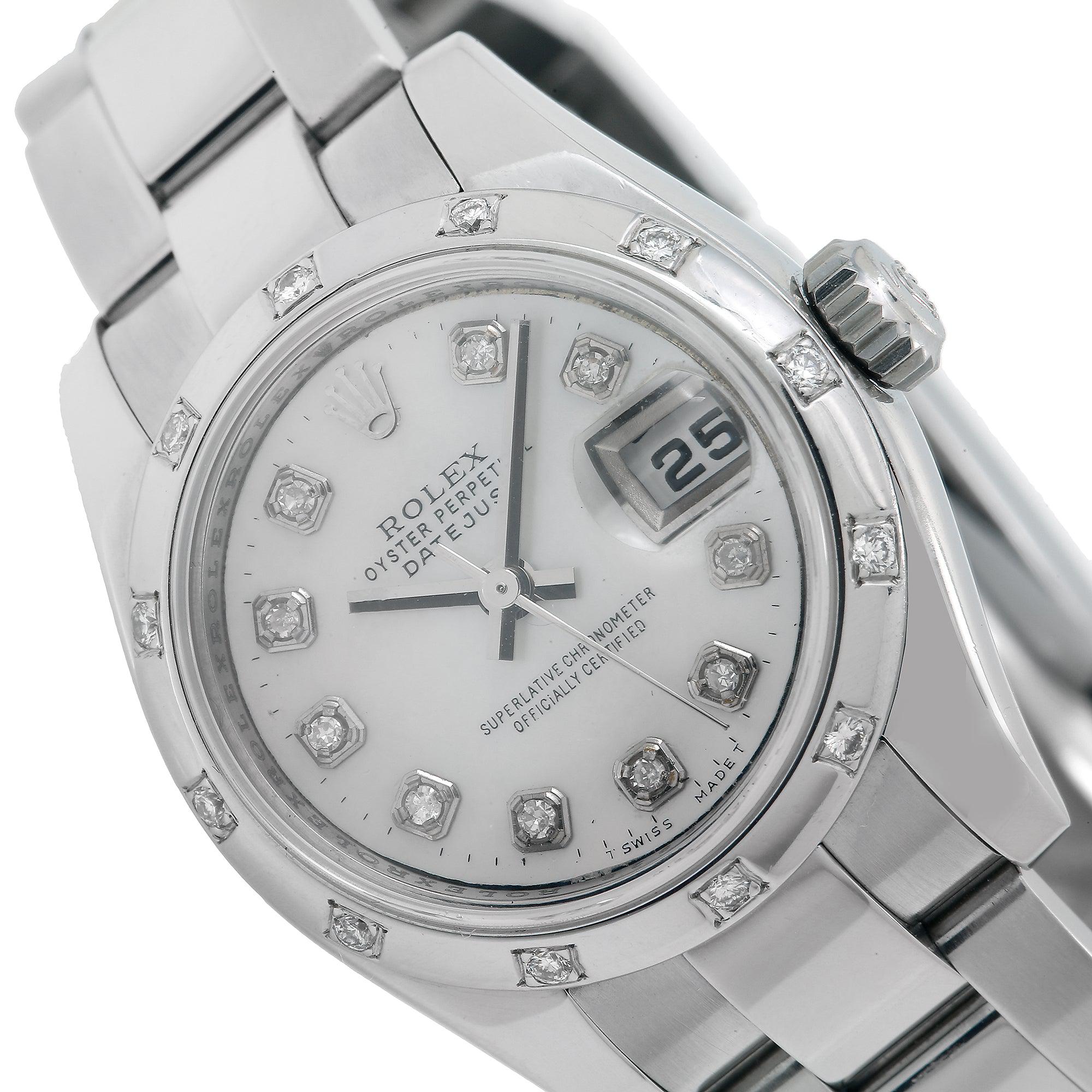 Rolex Datejust 179160 31MM Silver Diamond Dial With Stainless Steel Oyster Bracelet