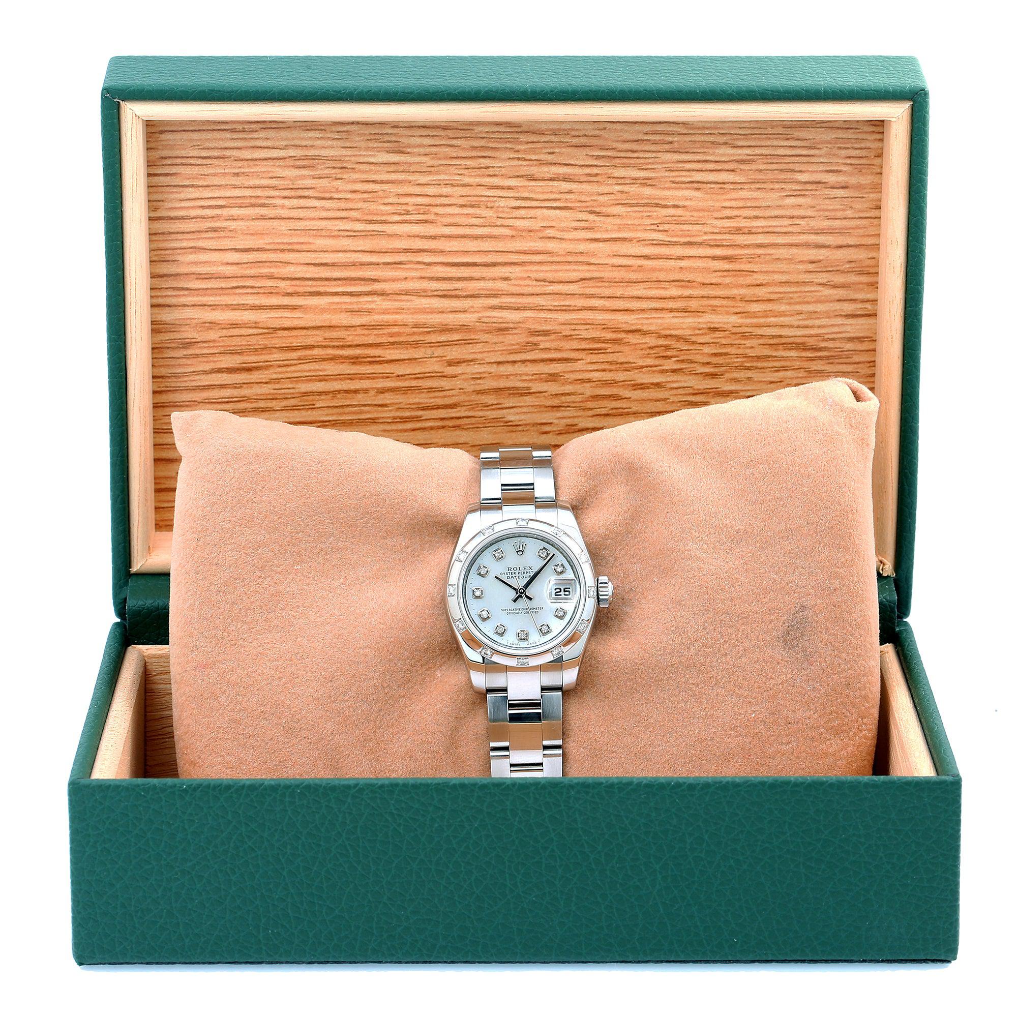 Rolex Datejust 179160 31MM Silver Diamond Dial With Stainless Steel Oyster Bracelet