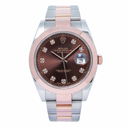 Rolex Datejust 126301 41MM Brown Dial With Two Tone Bracelet