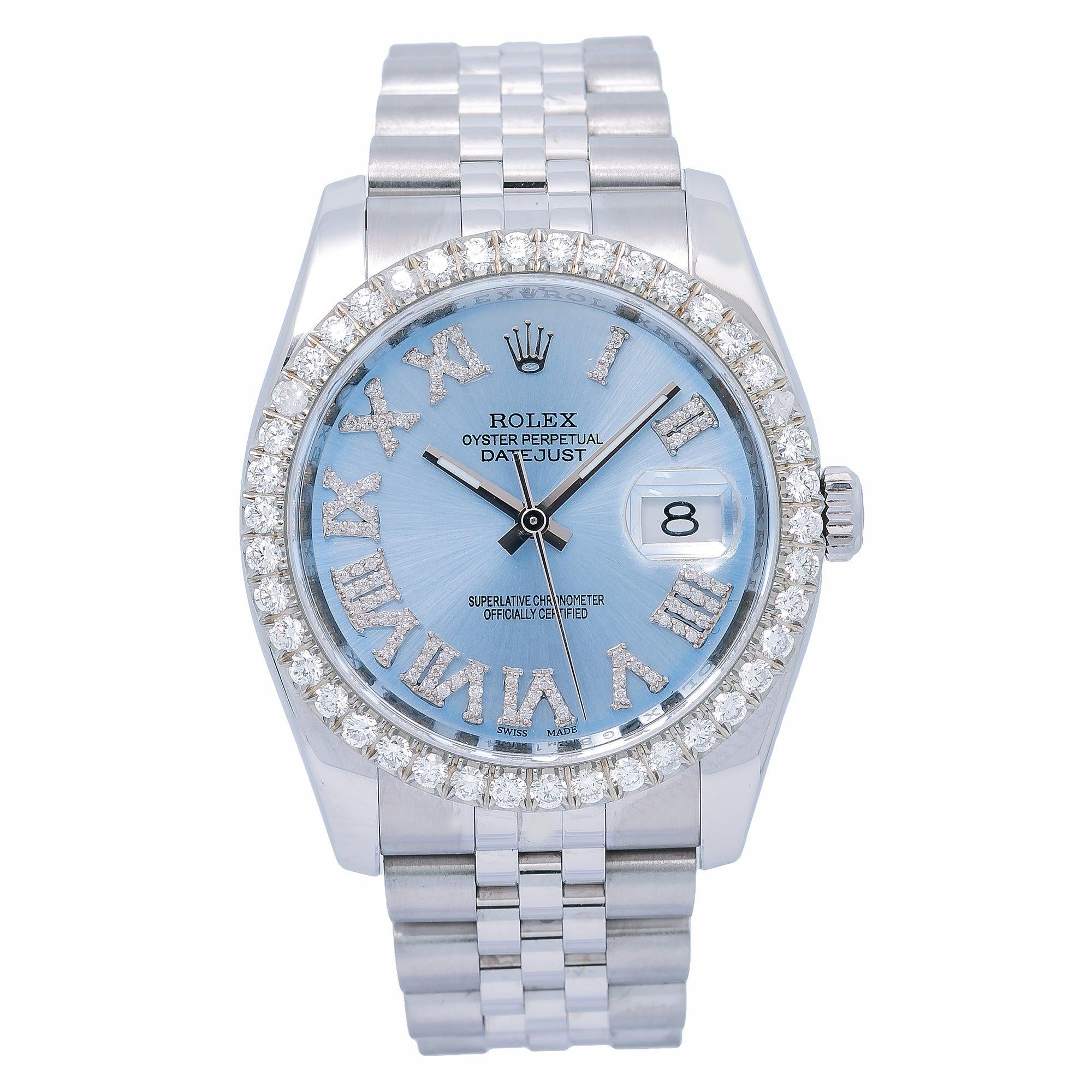 Rolex Datejust 116234 36MM Blue Diamond Dial With Stainless Steel Bracelet
