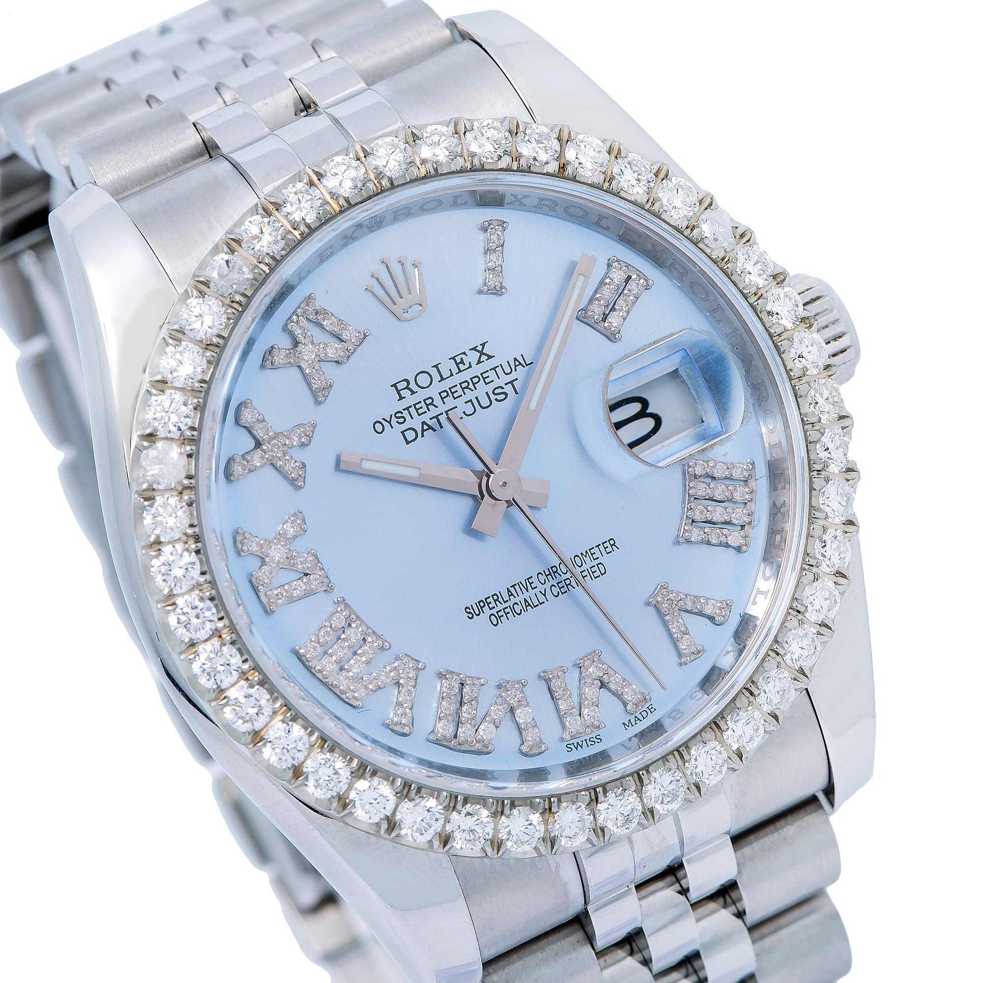 Rolex Datejust 116234 36MM Blue Diamond Dial With Stainless Steel Bracelet