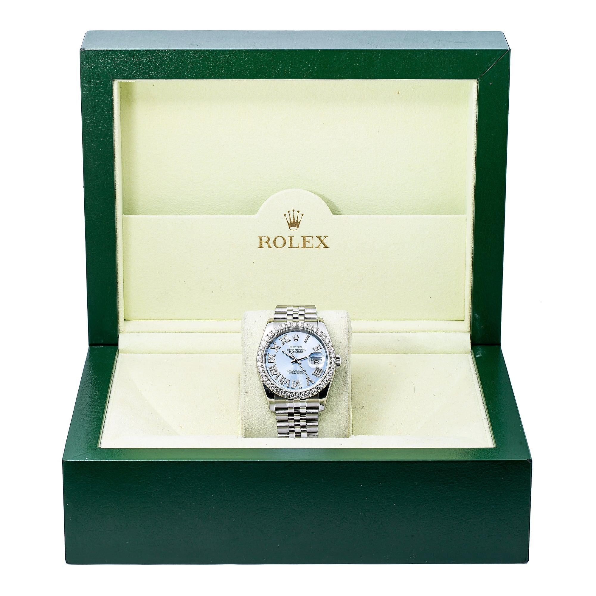 Rolex Datejust 116234 36MM Blue Diamond Dial With Stainless Steel Bracelet