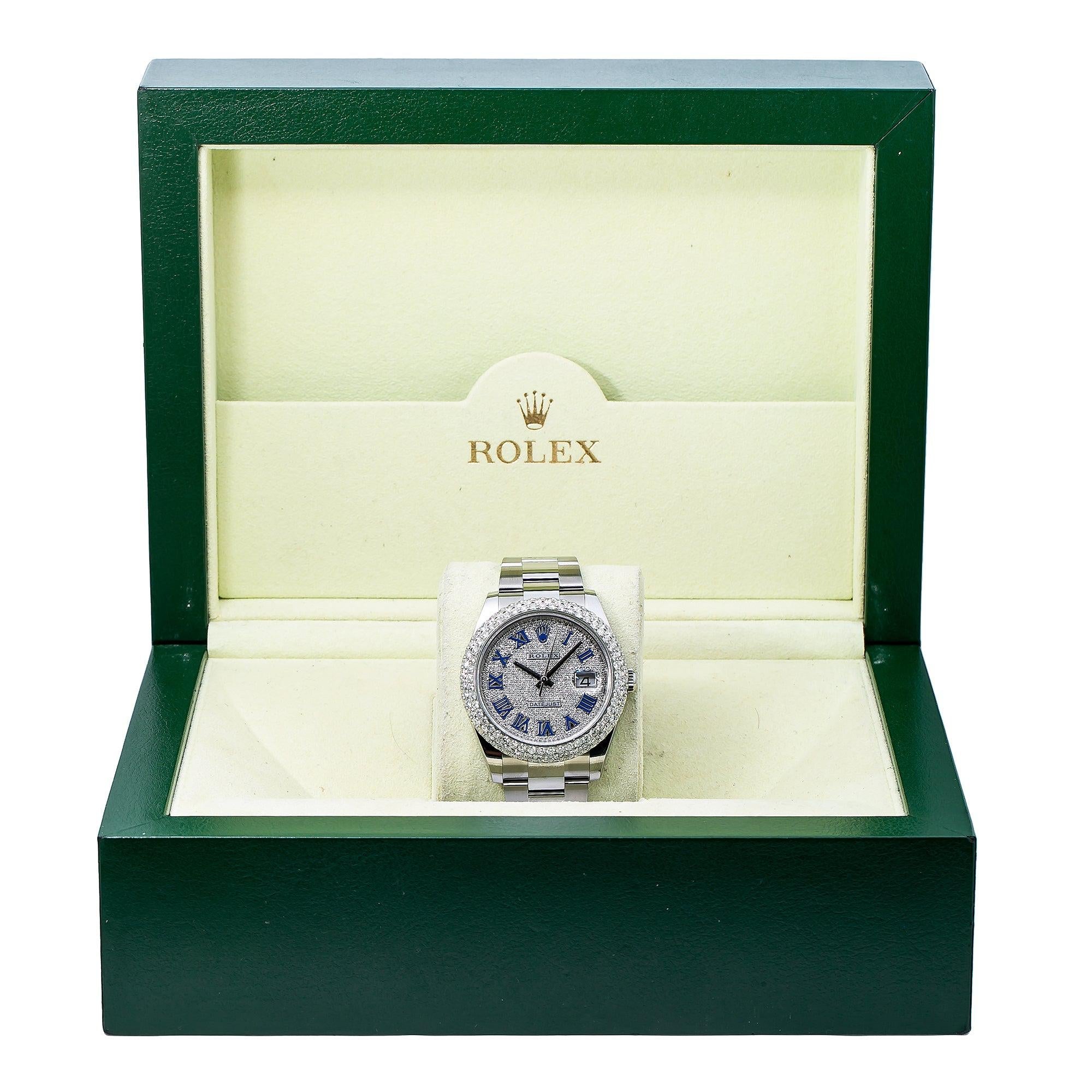 Rolex Datejust 126300 41MM Blue Diamond Dial With Stainless Steel Bracelet