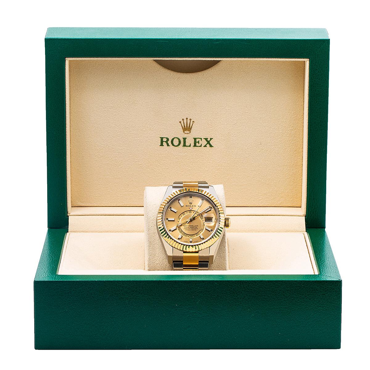 Rolex Sky-Dweller 326933 42MM Champagne Dial With Two Tone Oyster Bracelet