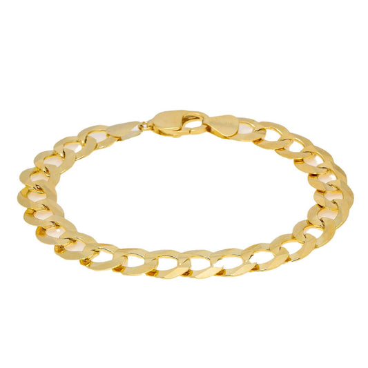 HOLLOW 10K YELLOW GOLD 10MM CUBAN BRACELET