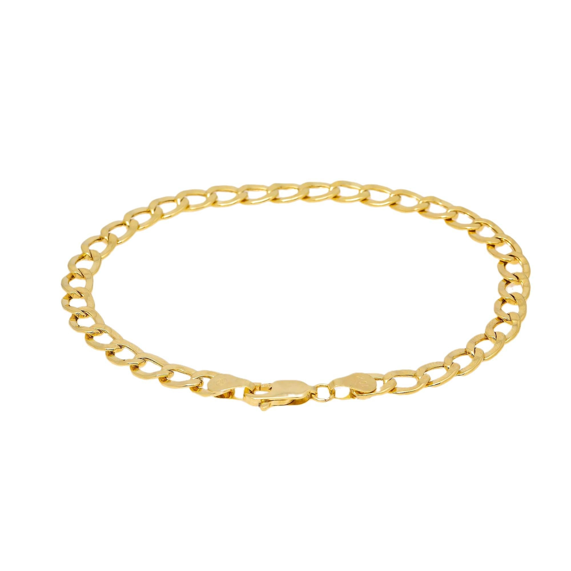HOLLOW 10K YELLOW GOLD BRACELET