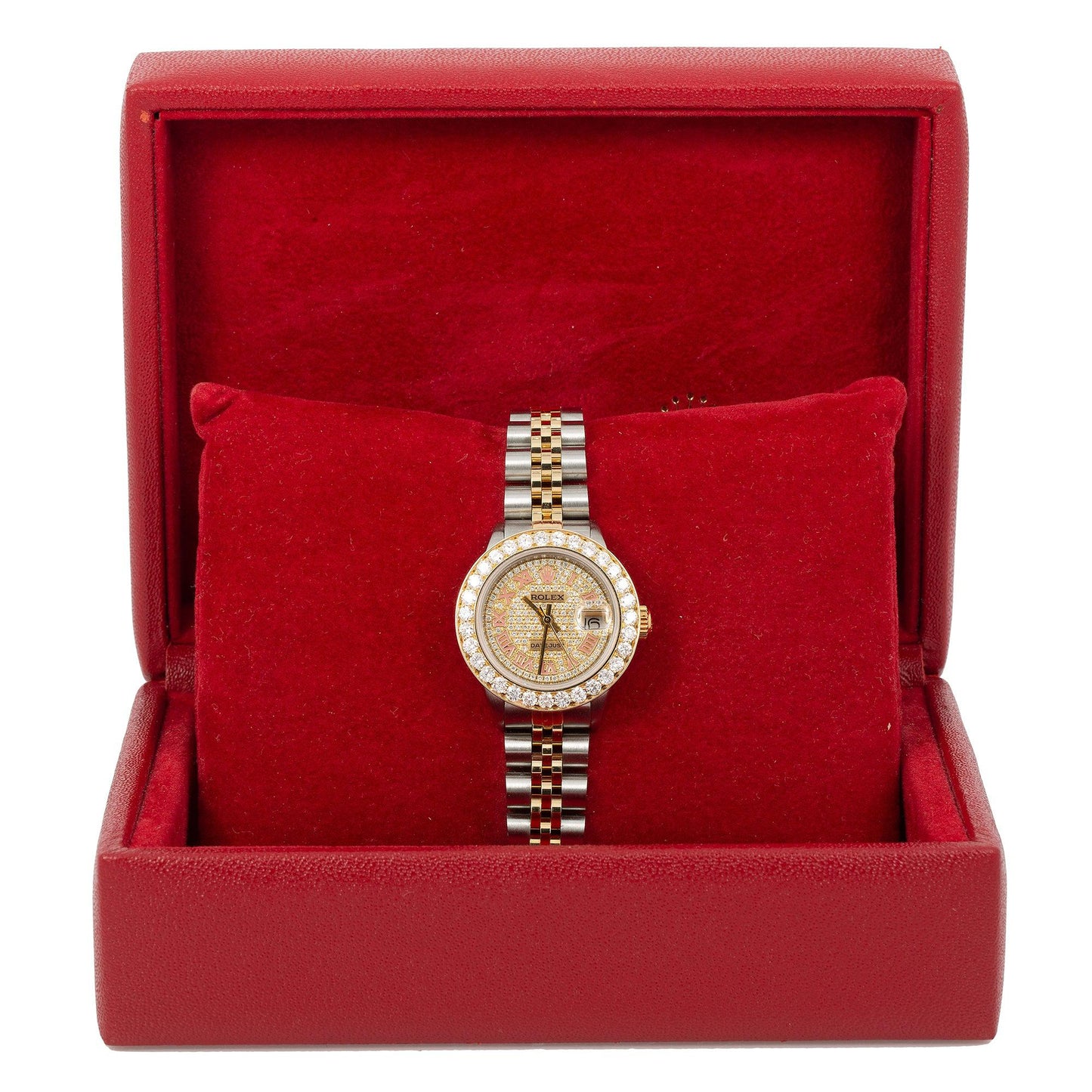Rolex Datejust Diamond Watch, 6917 26mm, Champagne Diamond Dial With 3.45 CT Diamonds