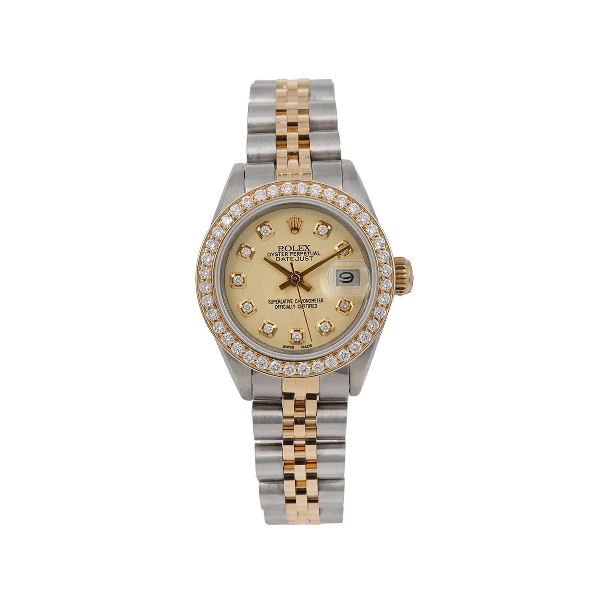 Rolex Datejust 6916 26MM Champagne Diamond Dial With 1.2 CT Diamonds