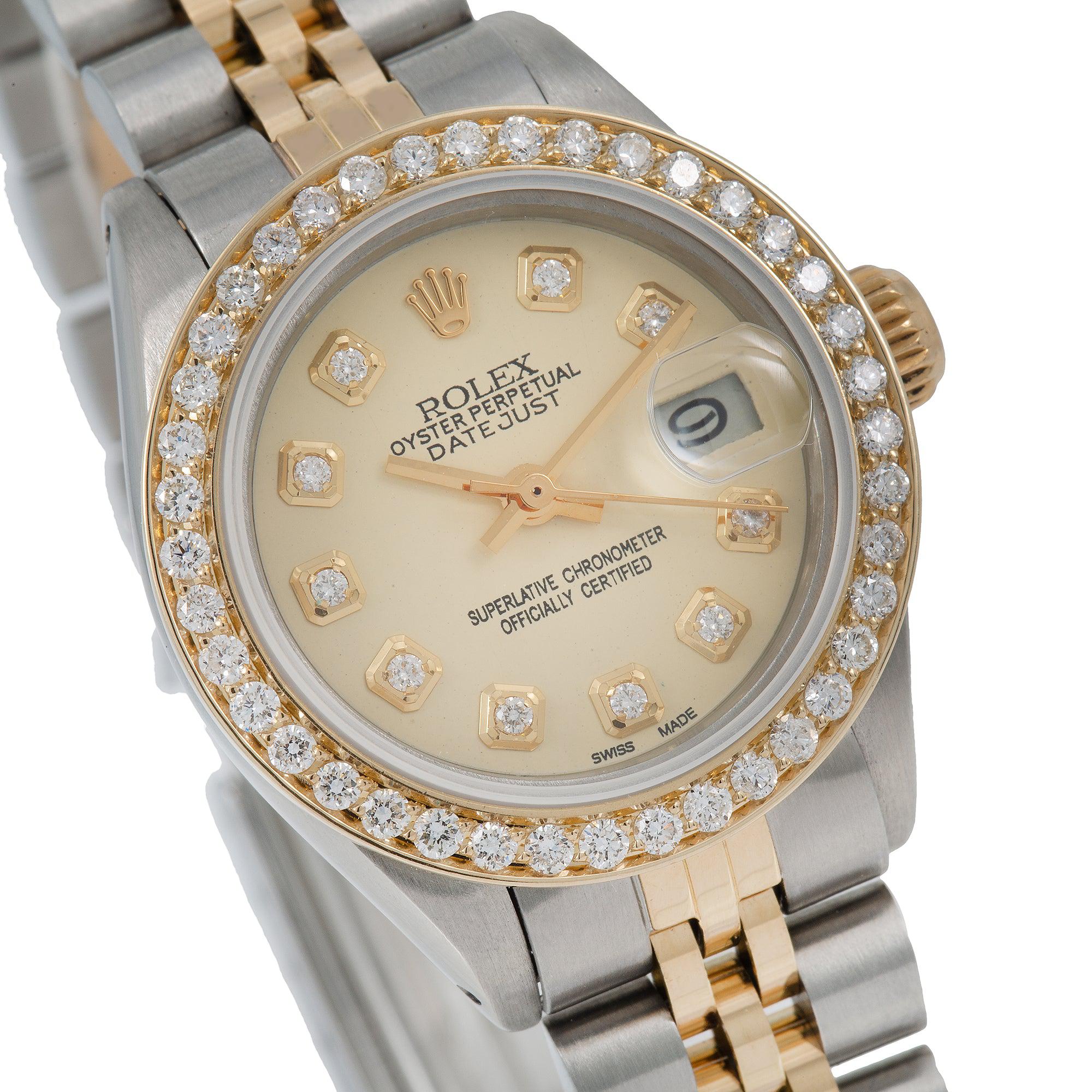 Rolex Datejust 6916 26MM Champagne Diamond Dial With 1.2 CT Diamonds
