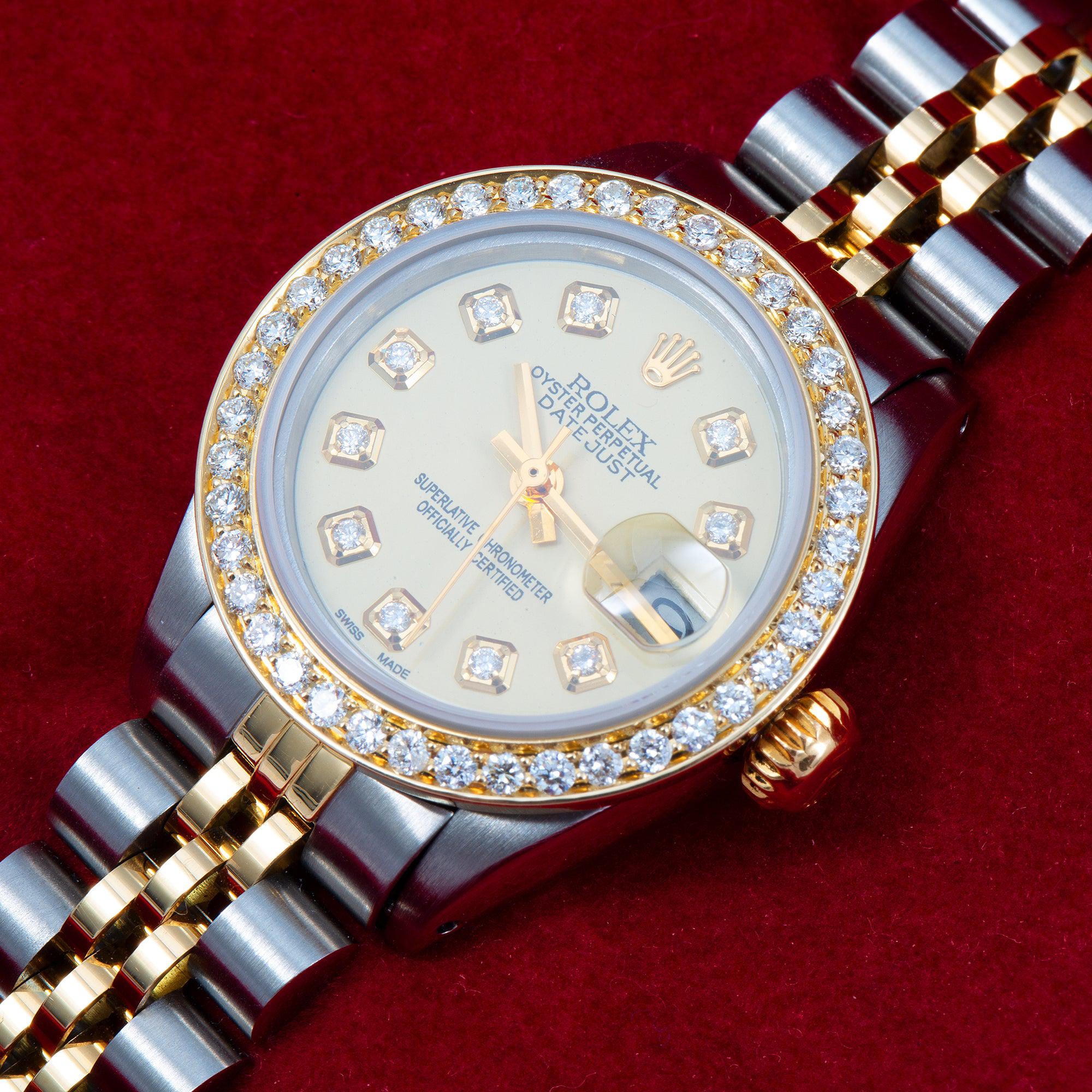 Rolex Datejust 6916 26MM Champagne Diamond Dial With 1.2 CT Diamonds