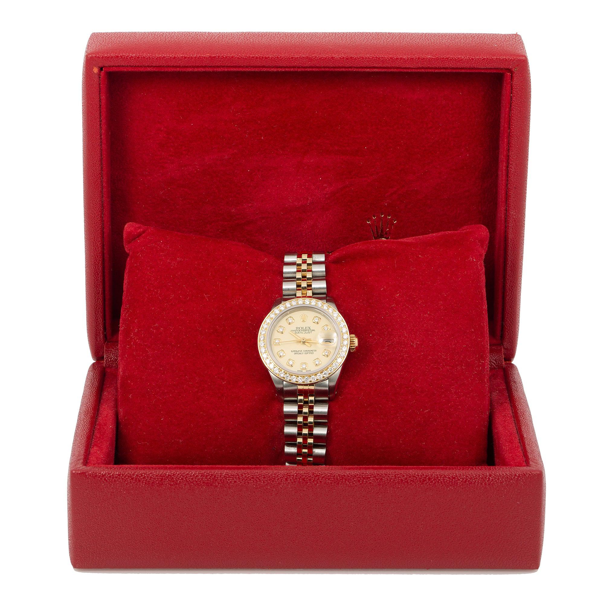 Rolex Datejust 6916 26MM Champagne Diamond Dial With 1.2 CT Diamonds