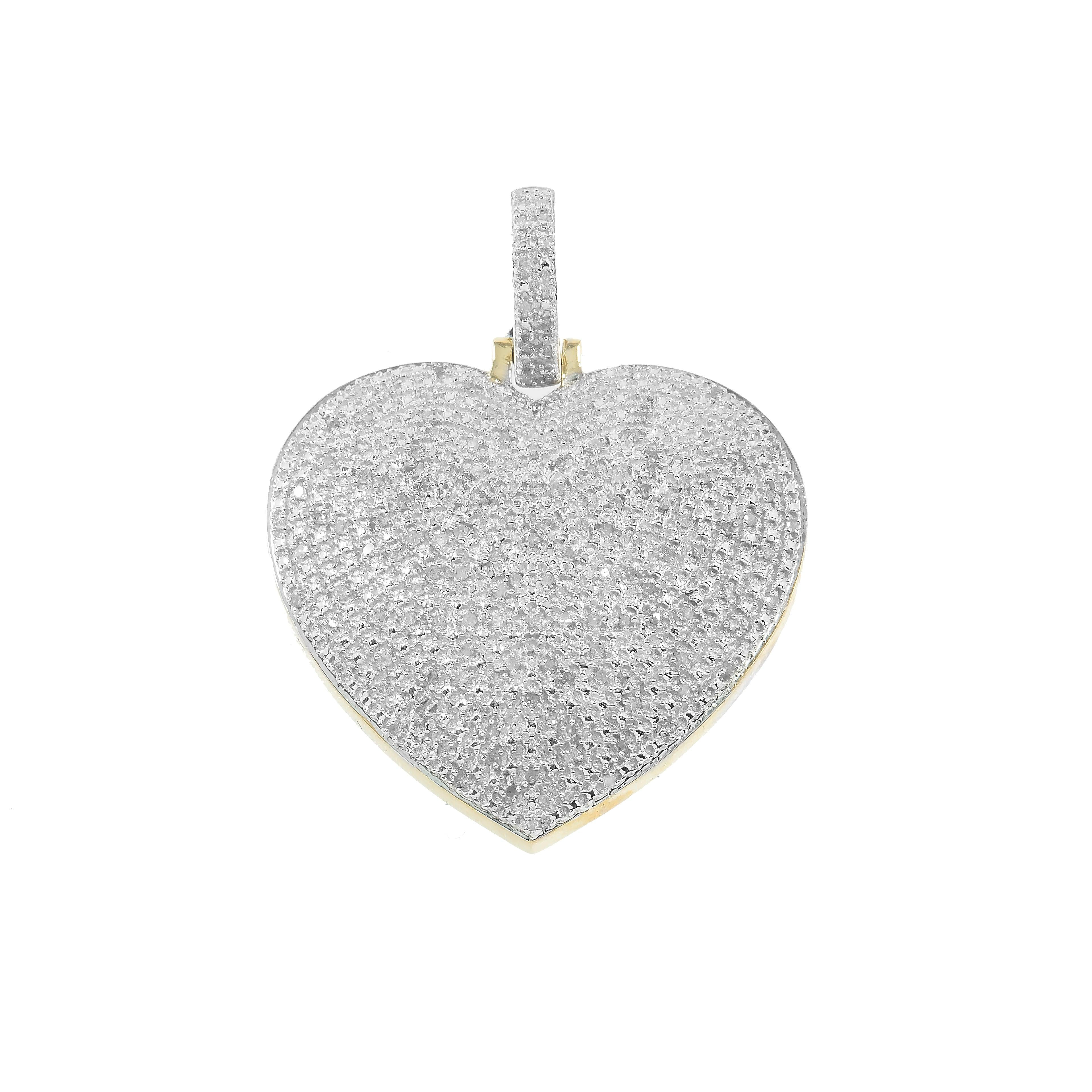 10K GOLD DIAMOND HEART PENDANT 0.50 CT