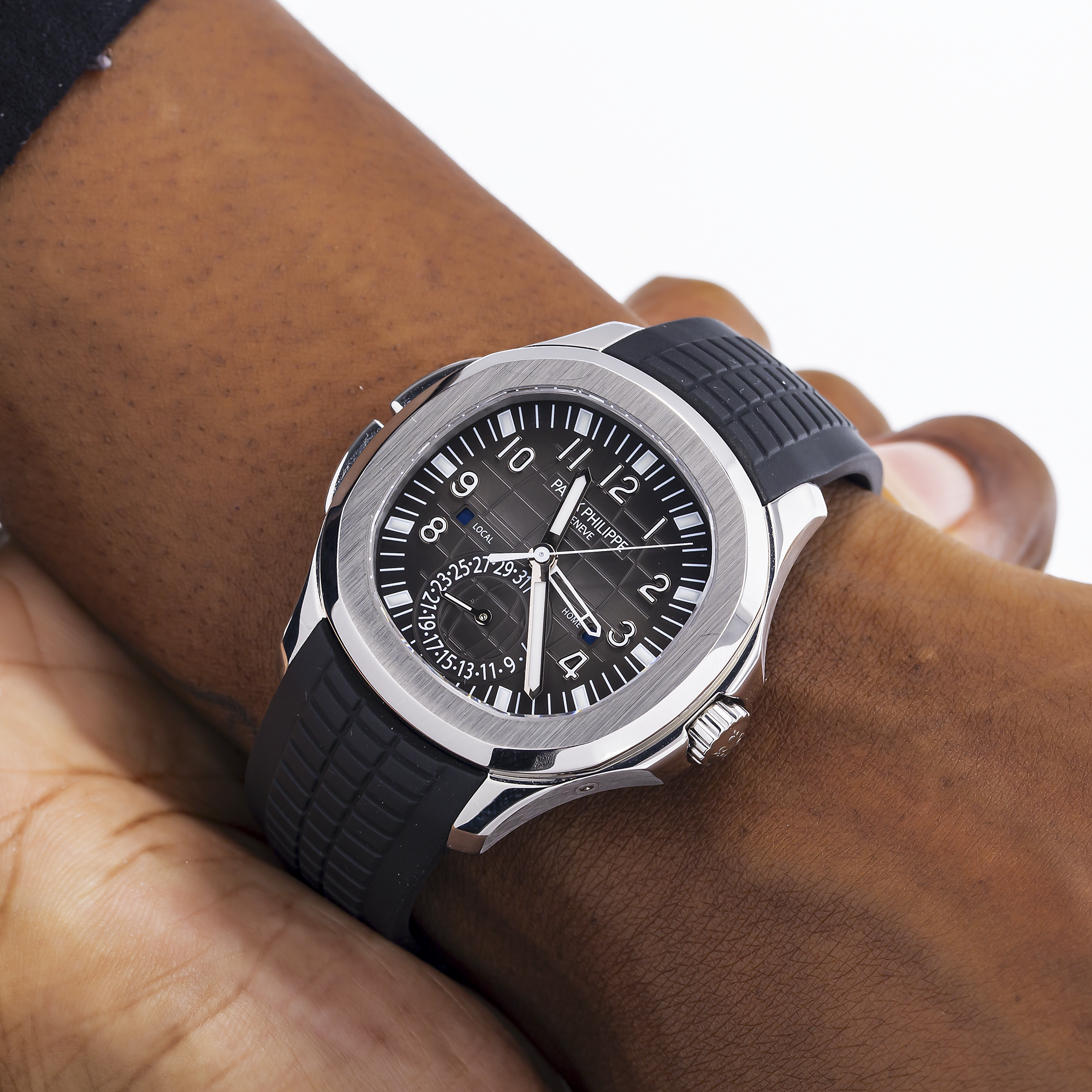 Patek Philippe Aquanaut 5164A 40.8MM Black Dial With Black Strap