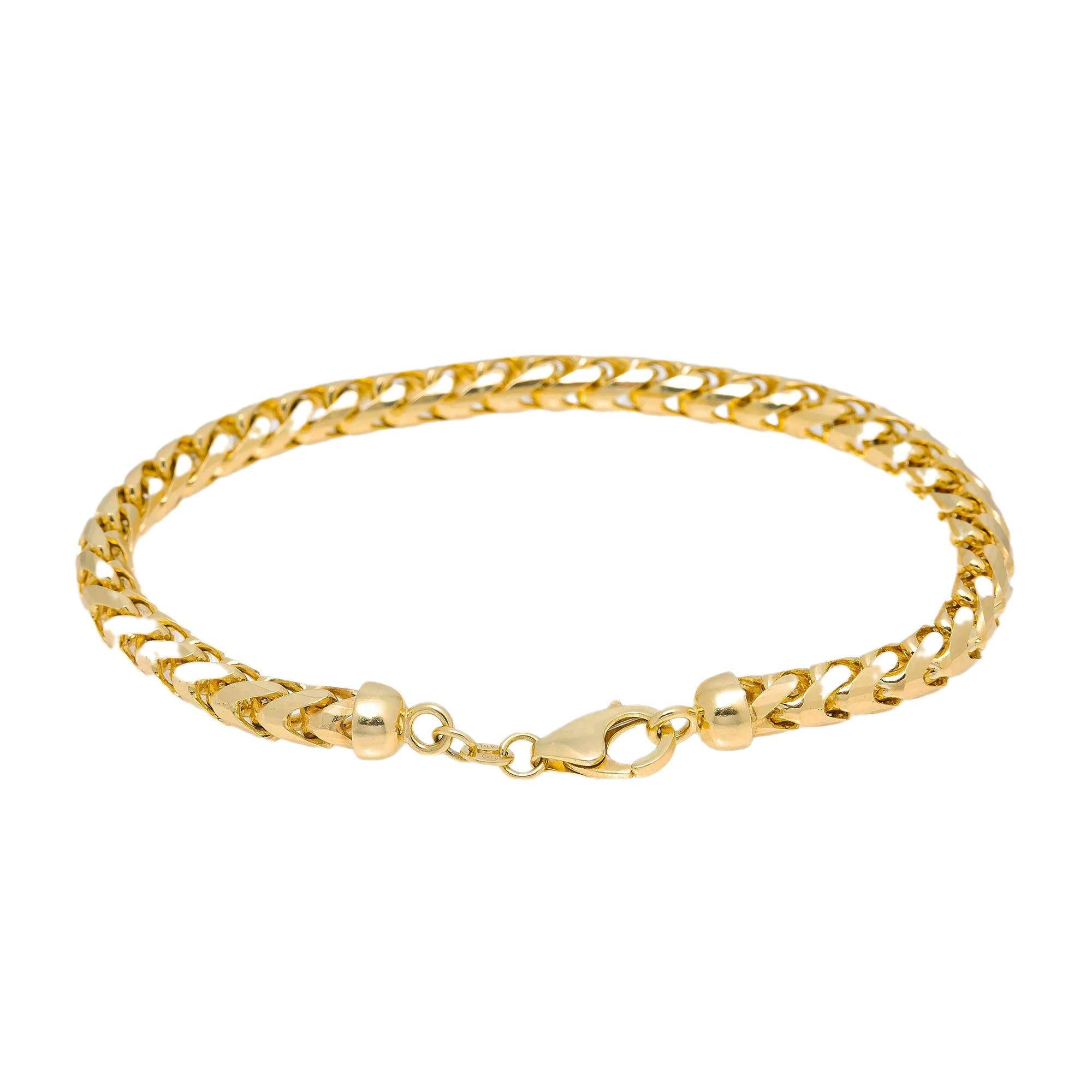 8MM 10K YELLOW GOLD FRANCO BRACELET