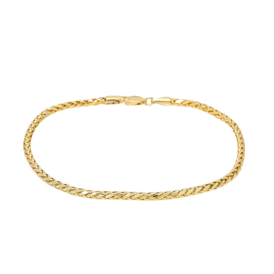 HOLLOW 10K YELLOW GOLD FRANCO BRACELET