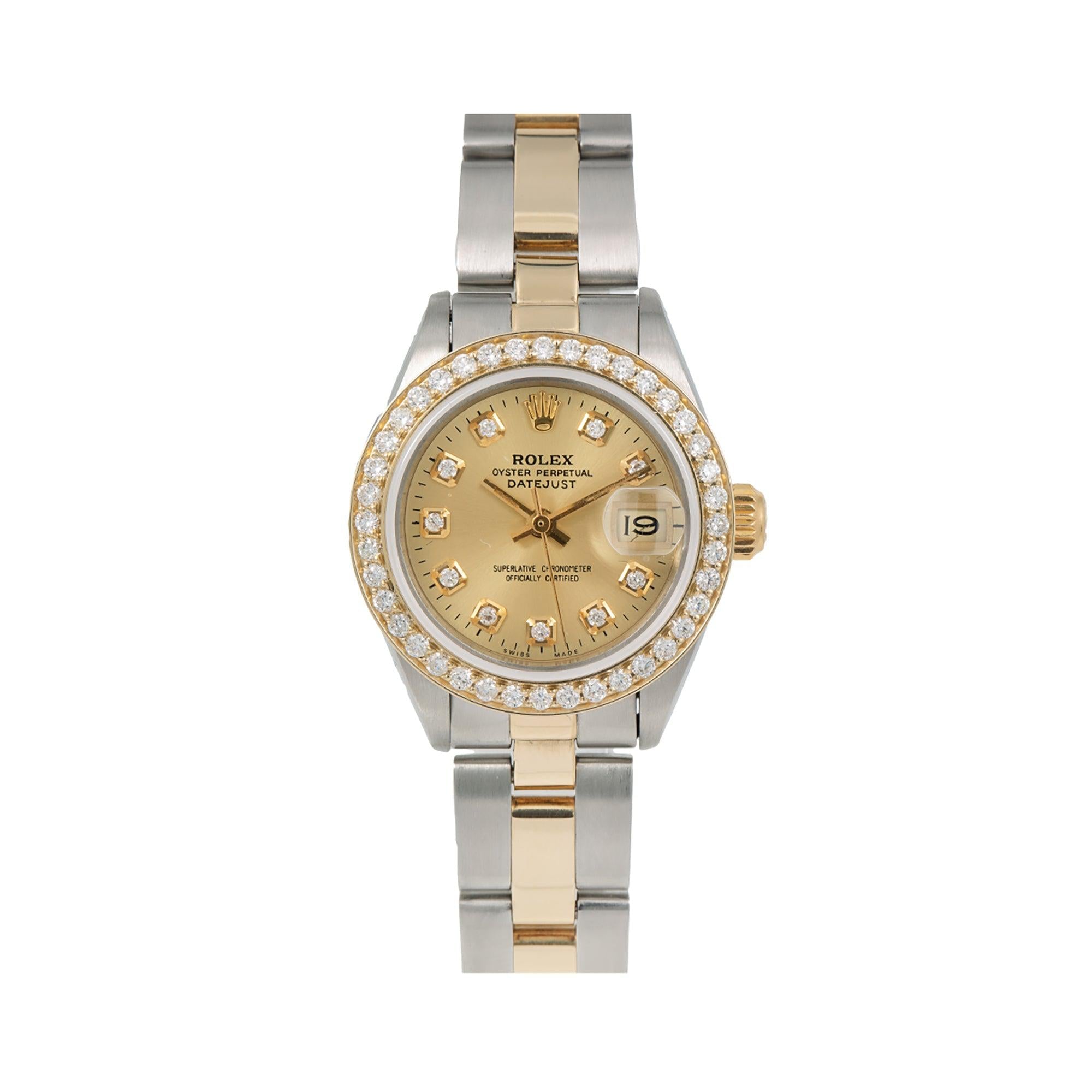 Rolex Lady-Datejust 6917 26MM Champagne Diamond Dial With 0.90 CT Diamonds