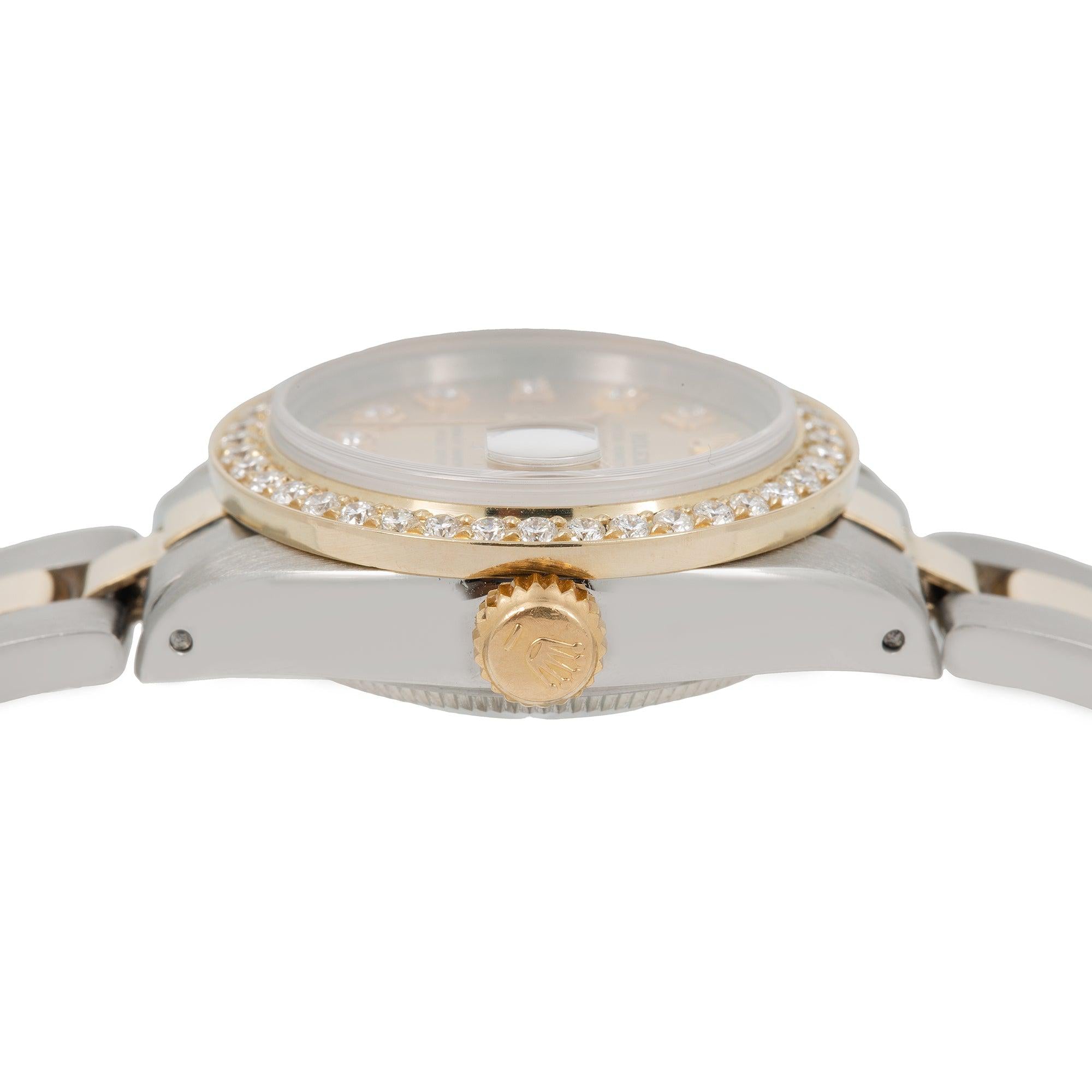 Rolex Lady-Datejust 6917 26MM Champagne Diamond Dial With 0.90 CT Diamonds