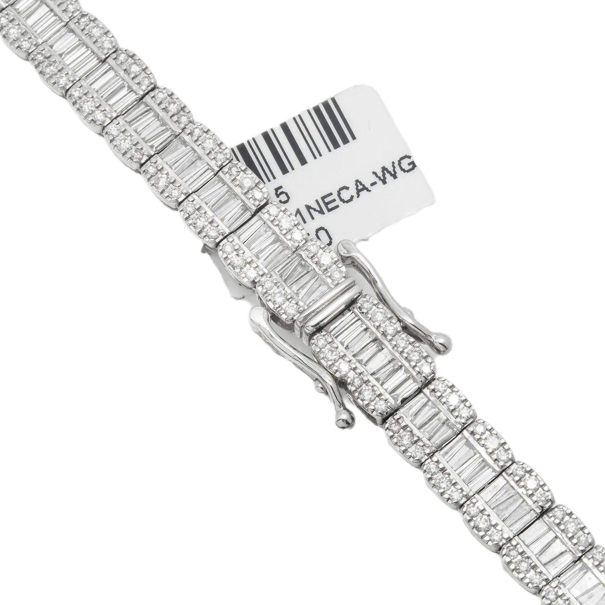 10K GOLD BAGUETTE DIAMOND CHAIN 17.29 CT