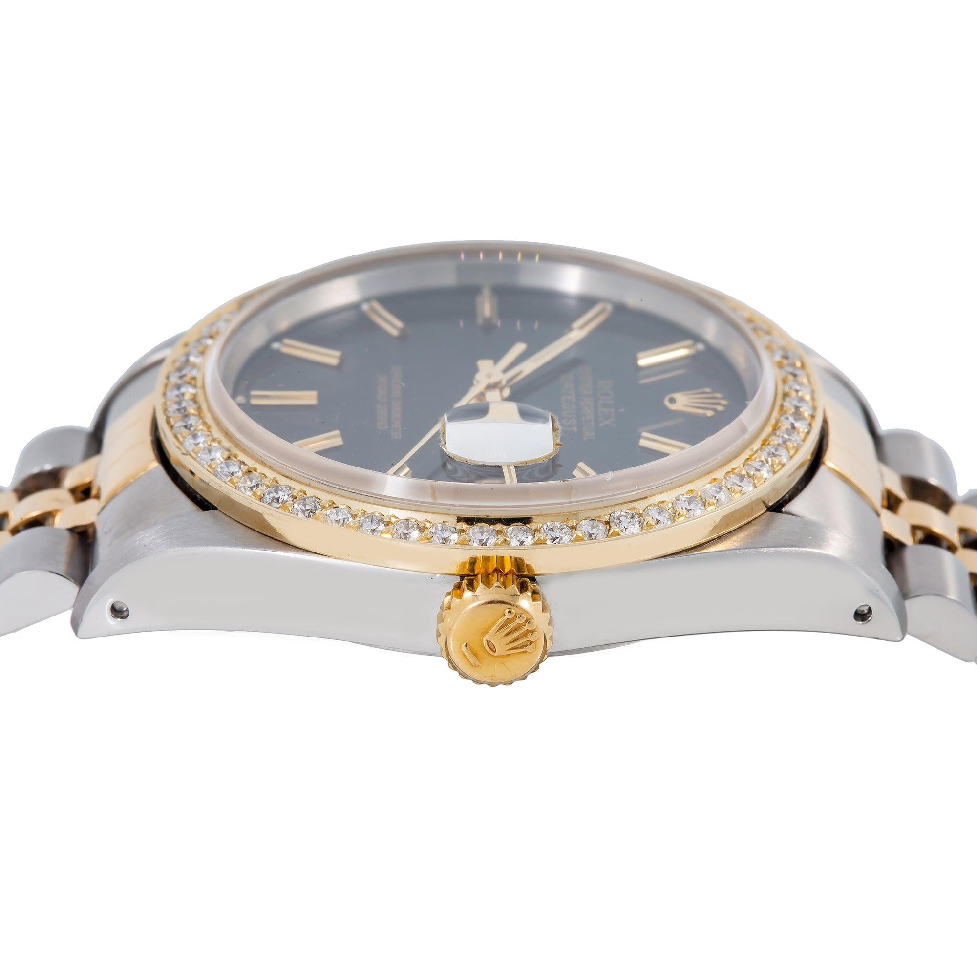 Rolex Datejust 16233 36MM Black Dial With Two Tone Jubilee Bracelet