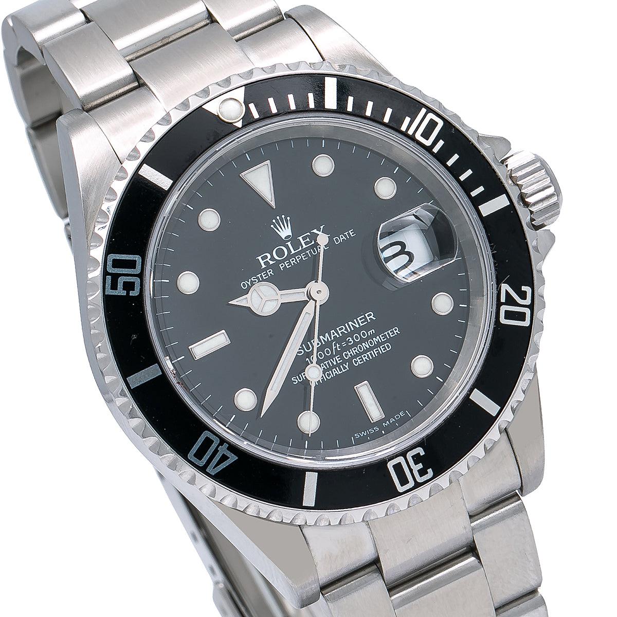 Rolex Submariner Date 16610 40MM Black Dial With Stainless Steel Oyster Bracelet