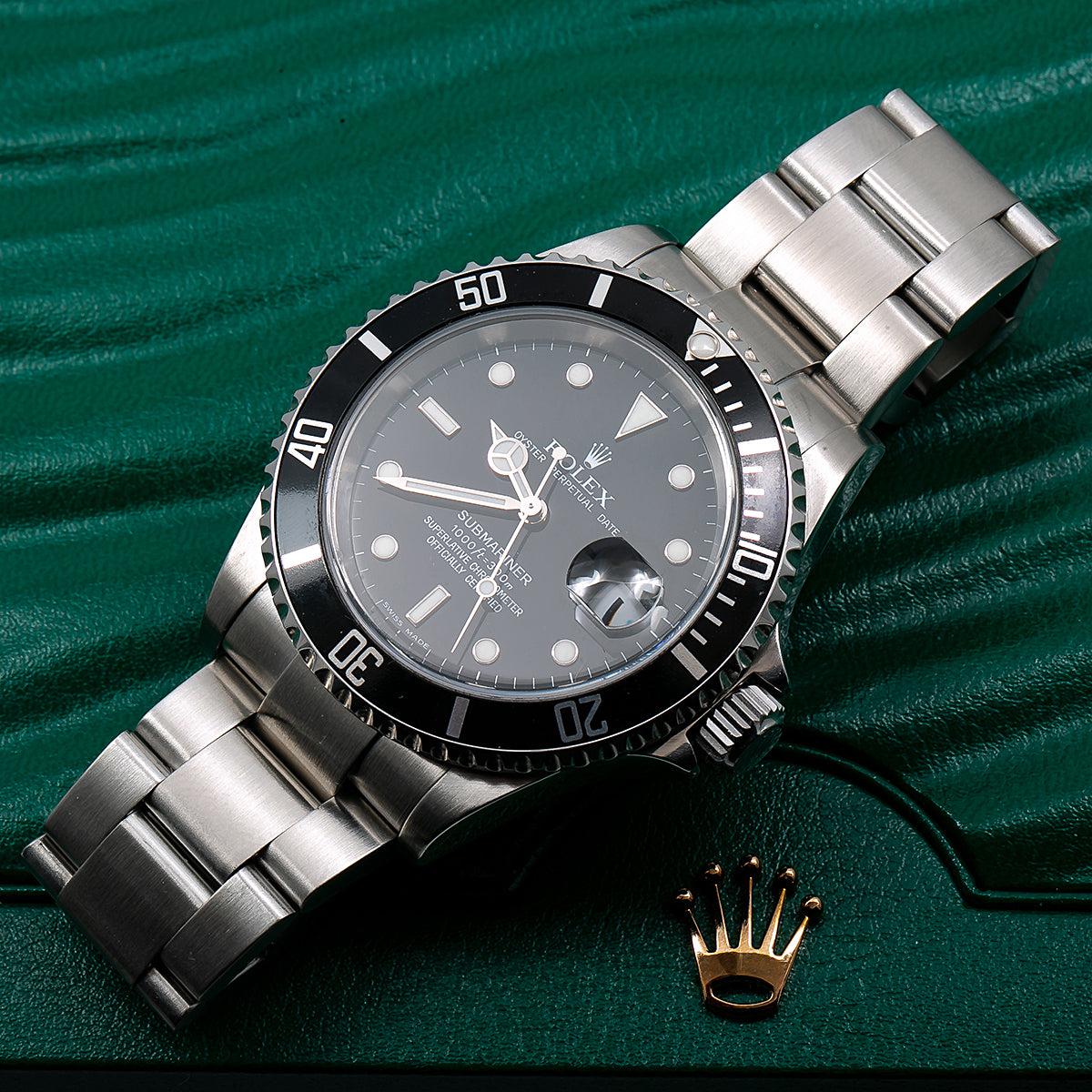 Rolex Submariner Date 16610 40MM Black Dial With Stainless Steel Oyster Bracelet