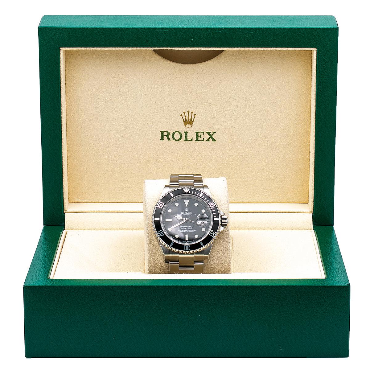 Rolex Submariner Date 16610 40MM Black Dial With Stainless Steel Oyster Bracelet