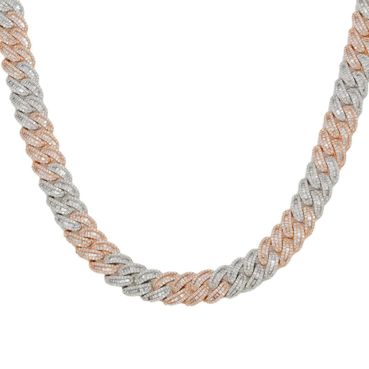 10K GOLD BAGUETTE DIAMOND 11MM CUBAN LINK CHAIN 19.64 CT