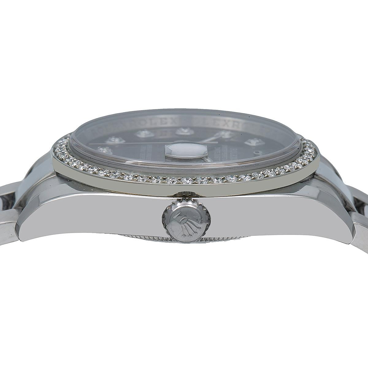 Rolex Datejust Diamond Watch, 116200 36mm, Mother of Pearl Dial With 1.20 CT Diamonds