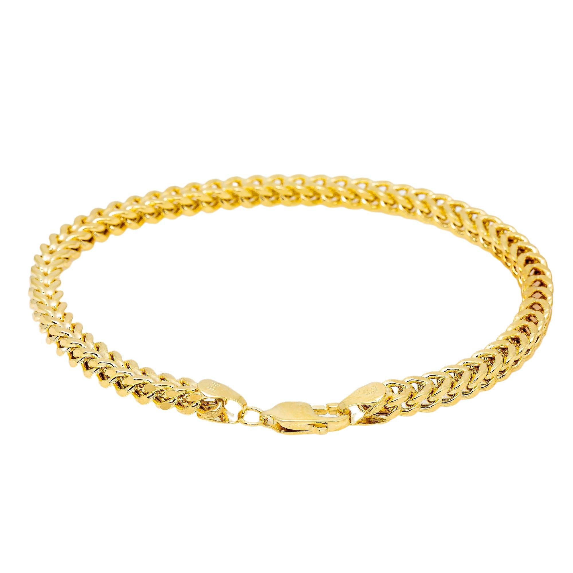 10K YELLOW GOLD HOLLOW FRANCO BRACELET