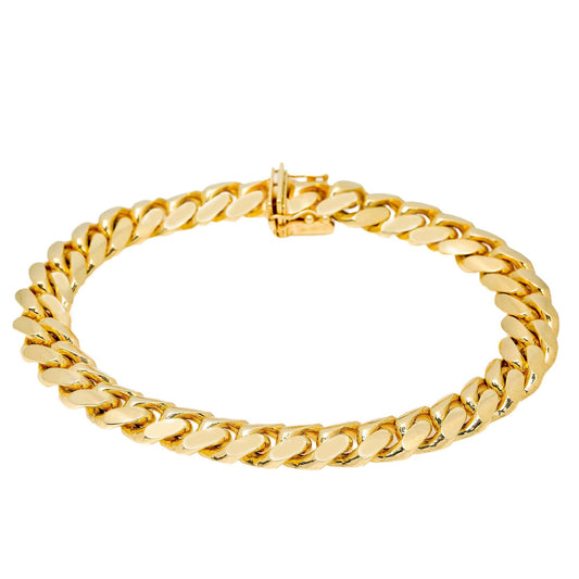 10K YELLOW GOLD CUBAN BRACELET