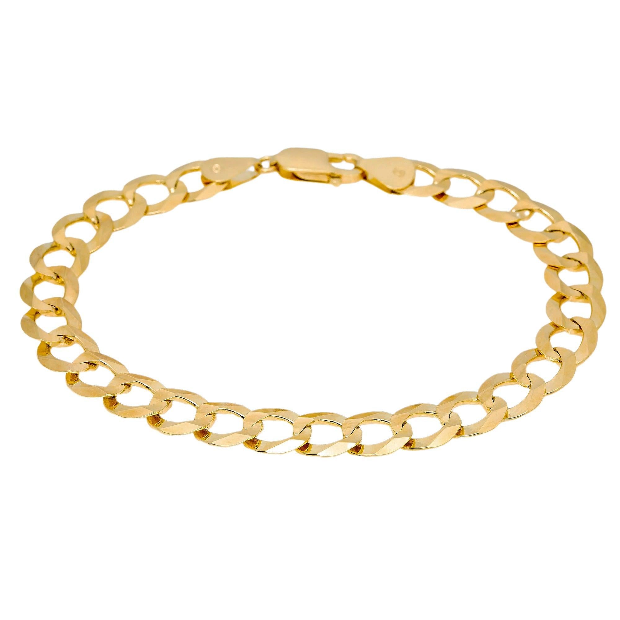 10K YELLOW GOLD CUBAN BRACELET