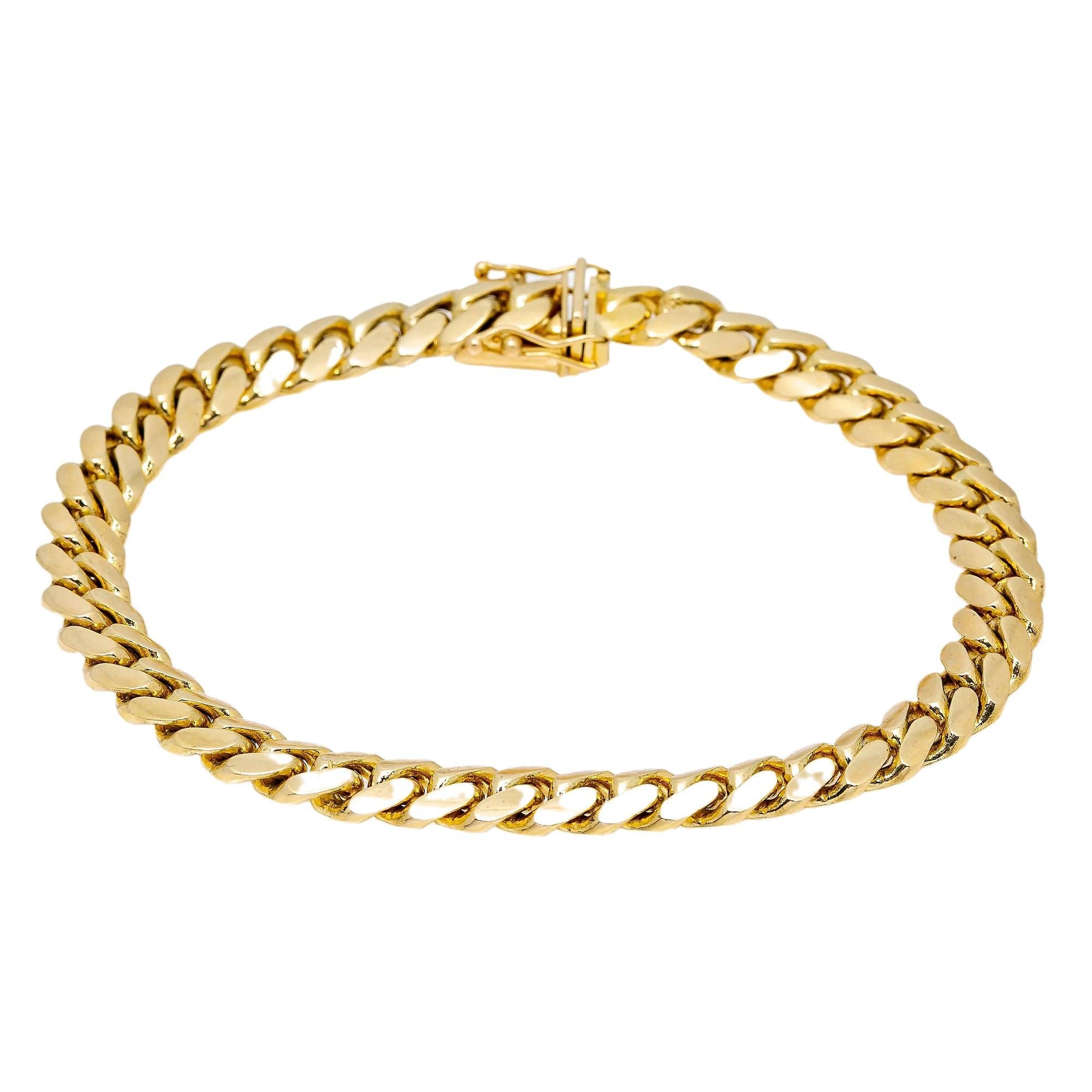 10K YELLOW GOLD CUBAN BRACELET