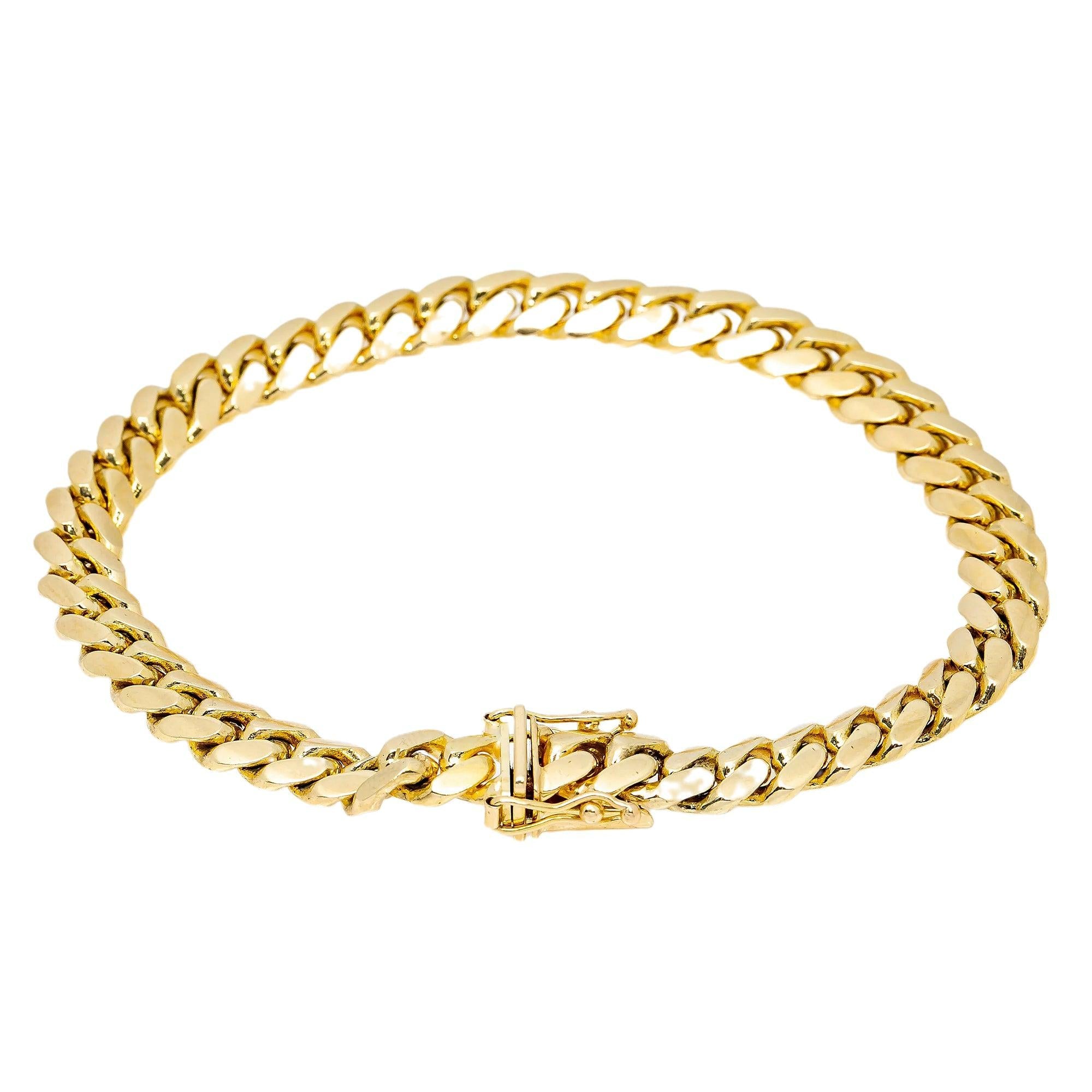 10K YELLOW GOLD CUBAN BRACELET