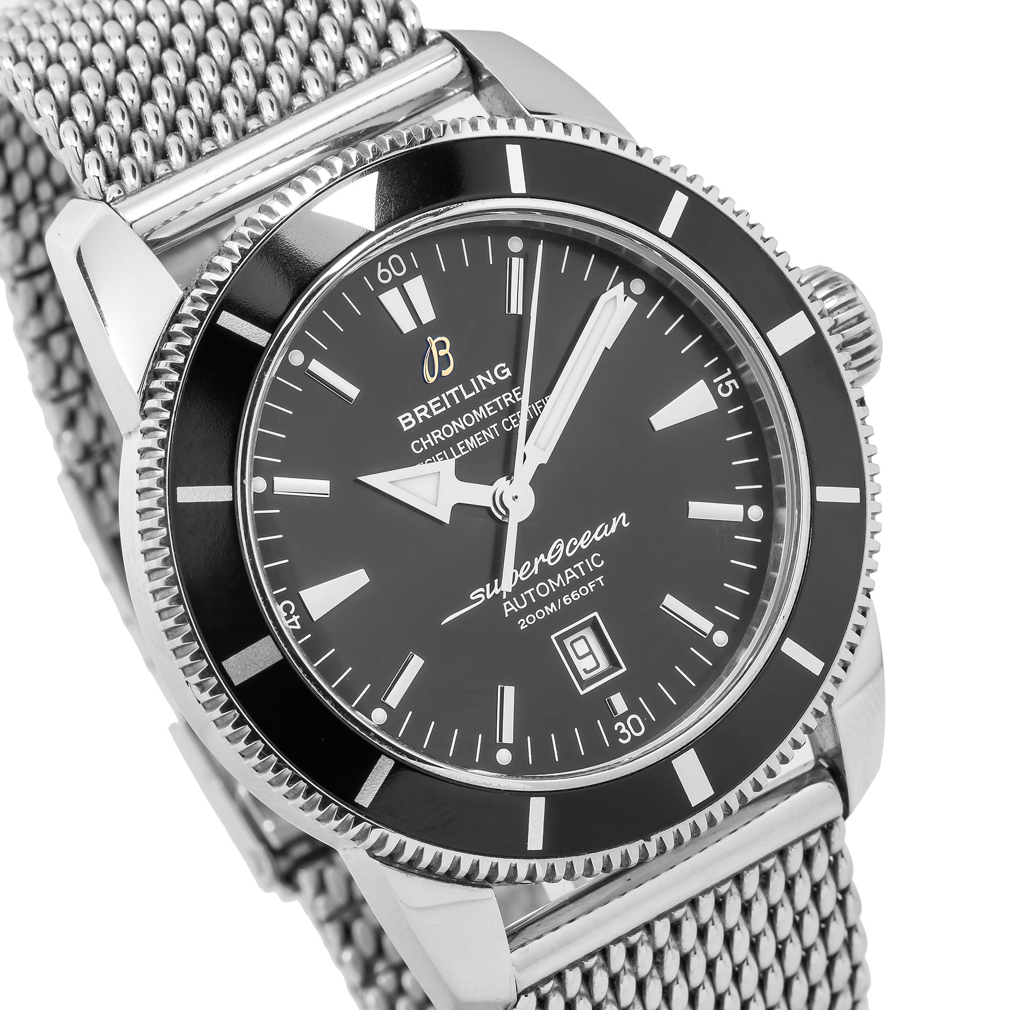 Breitling Superocean Heritage A17320 46MM Black Dial With Stainless Steel Bracelet