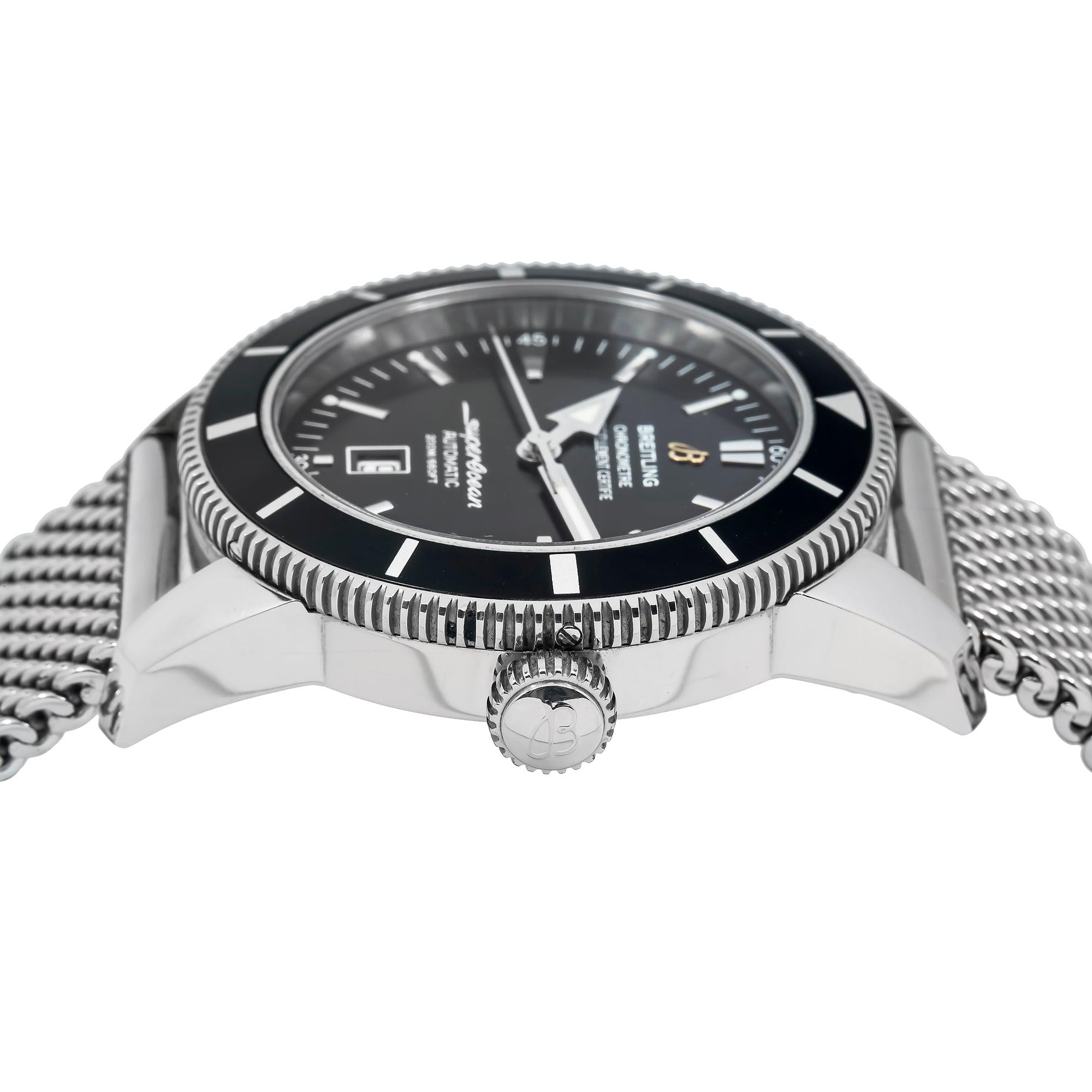 Breitling Superocean Heritage A17320 46MM Black Dial With Stainless Steel Bracelet