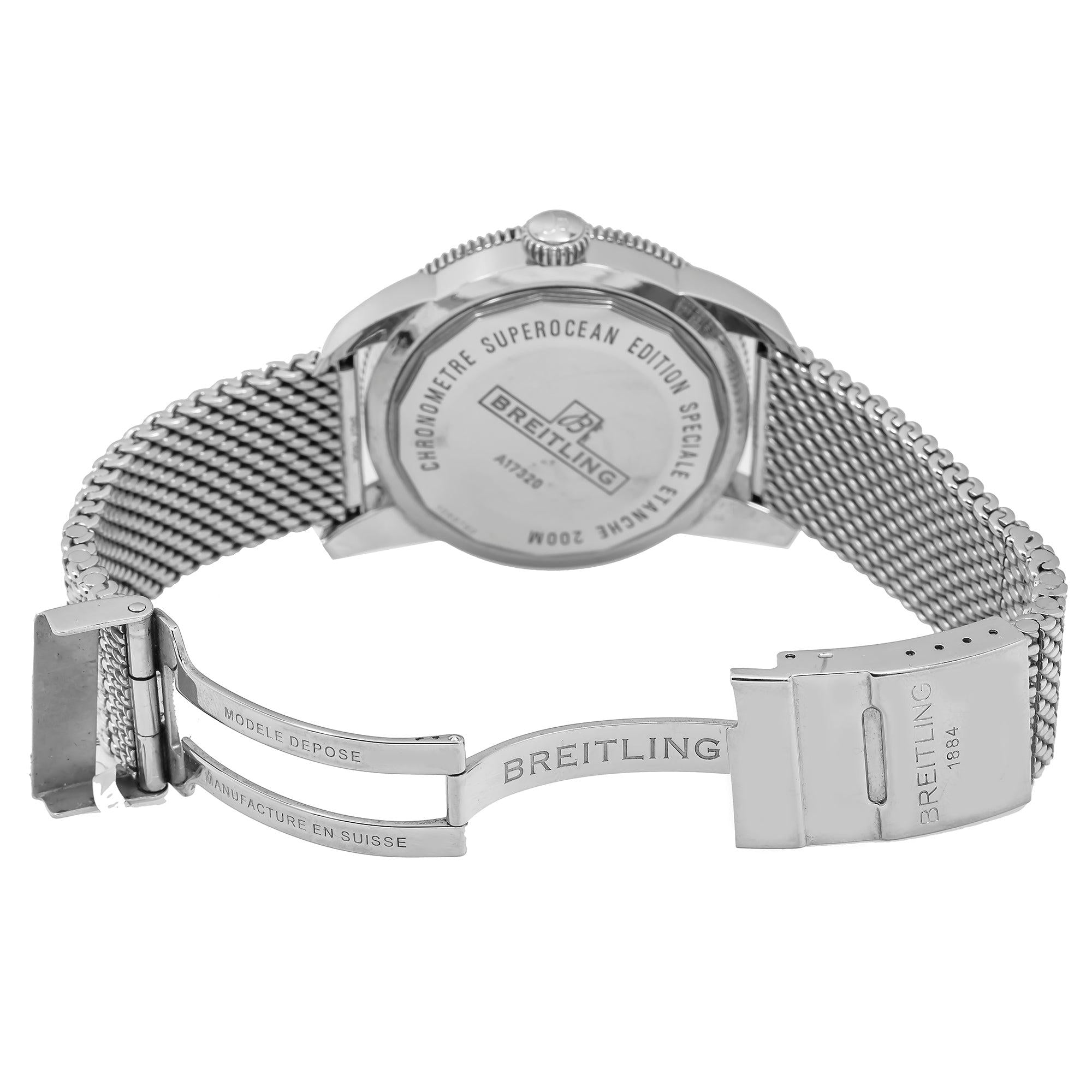 Breitling Superocean Heritage A17320 46MM Black Dial With Stainless Steel Bracelet