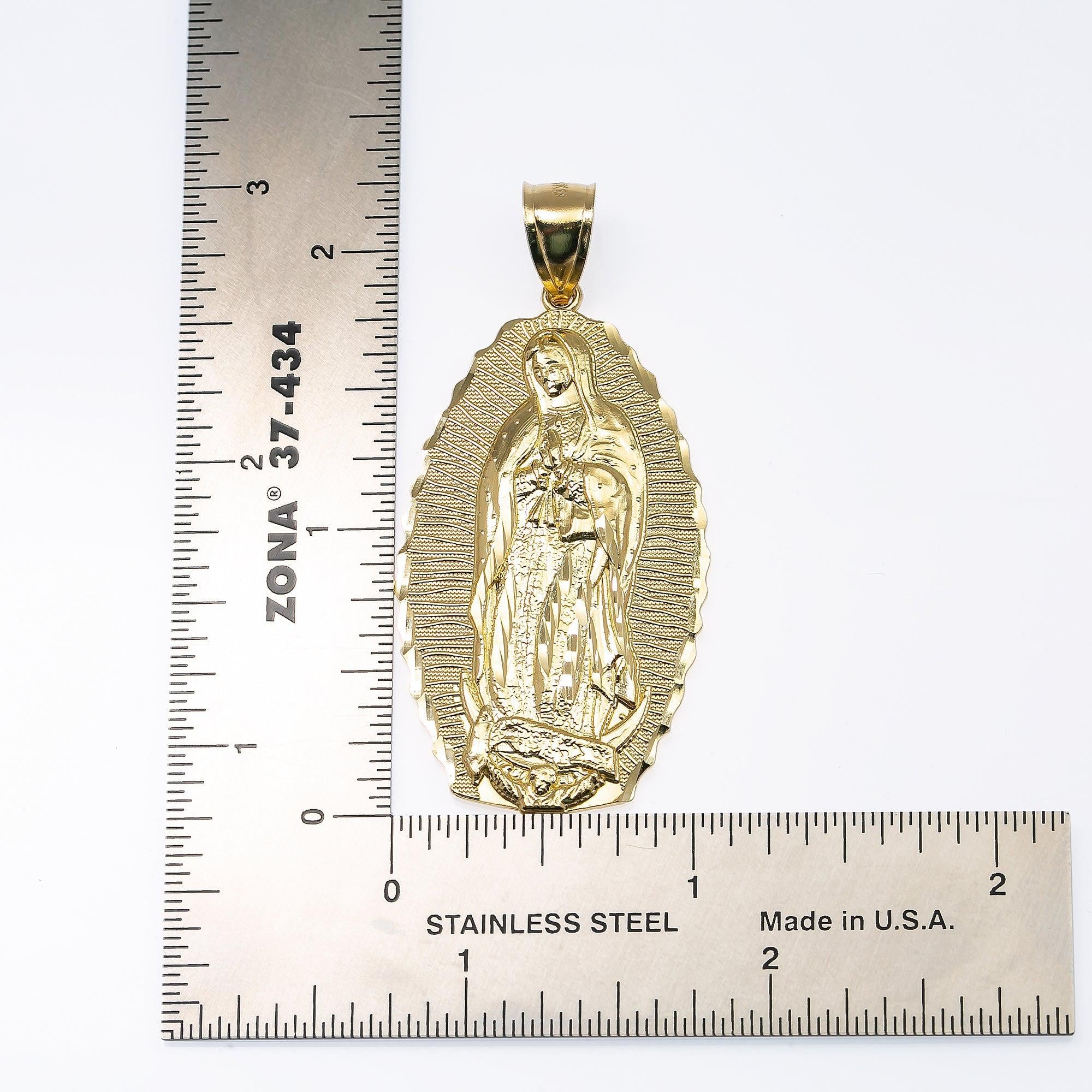 14K YELLOW GOLD SAINT MARIA PENDANT