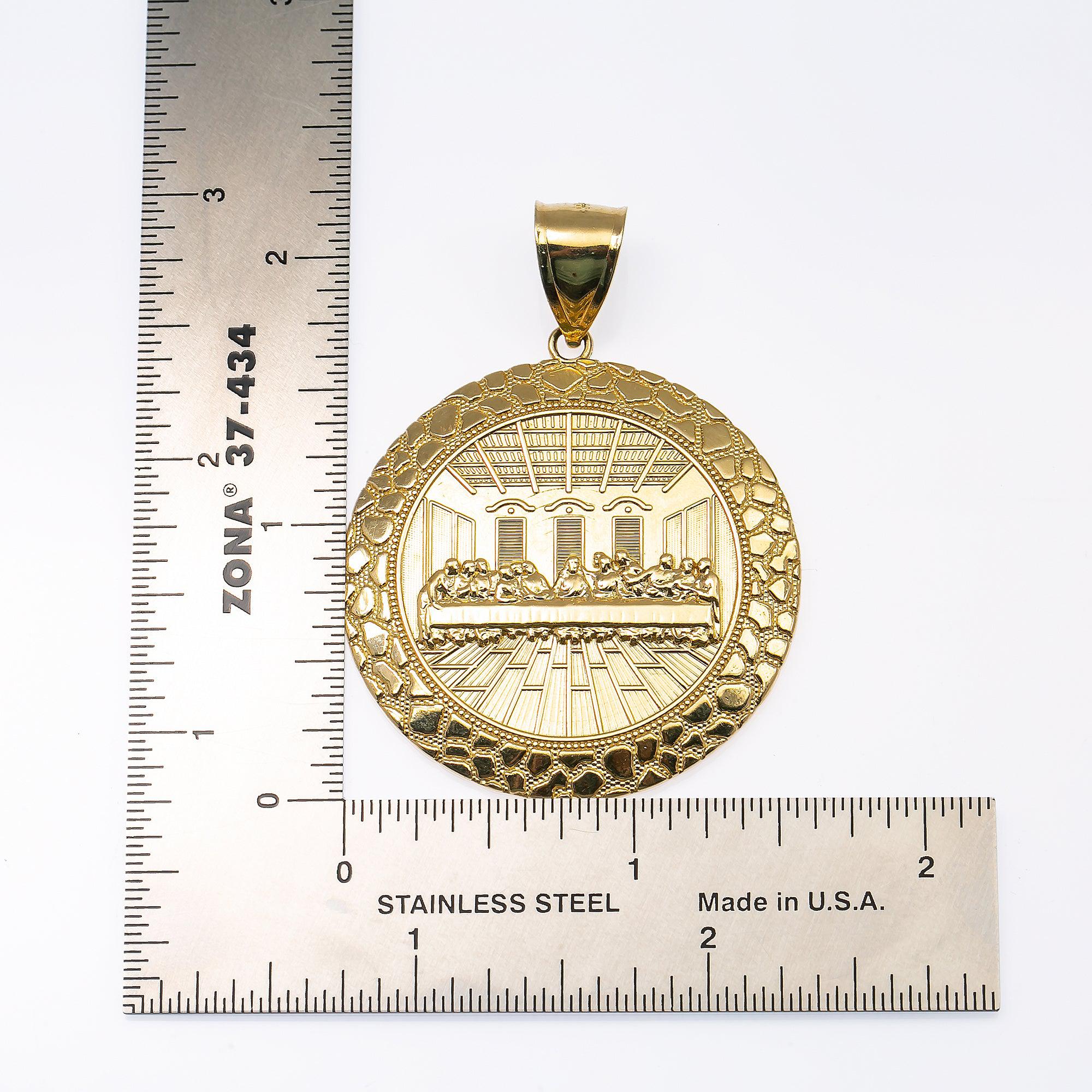 10K YELLOW GOLD LAST SUPPER PENDANT