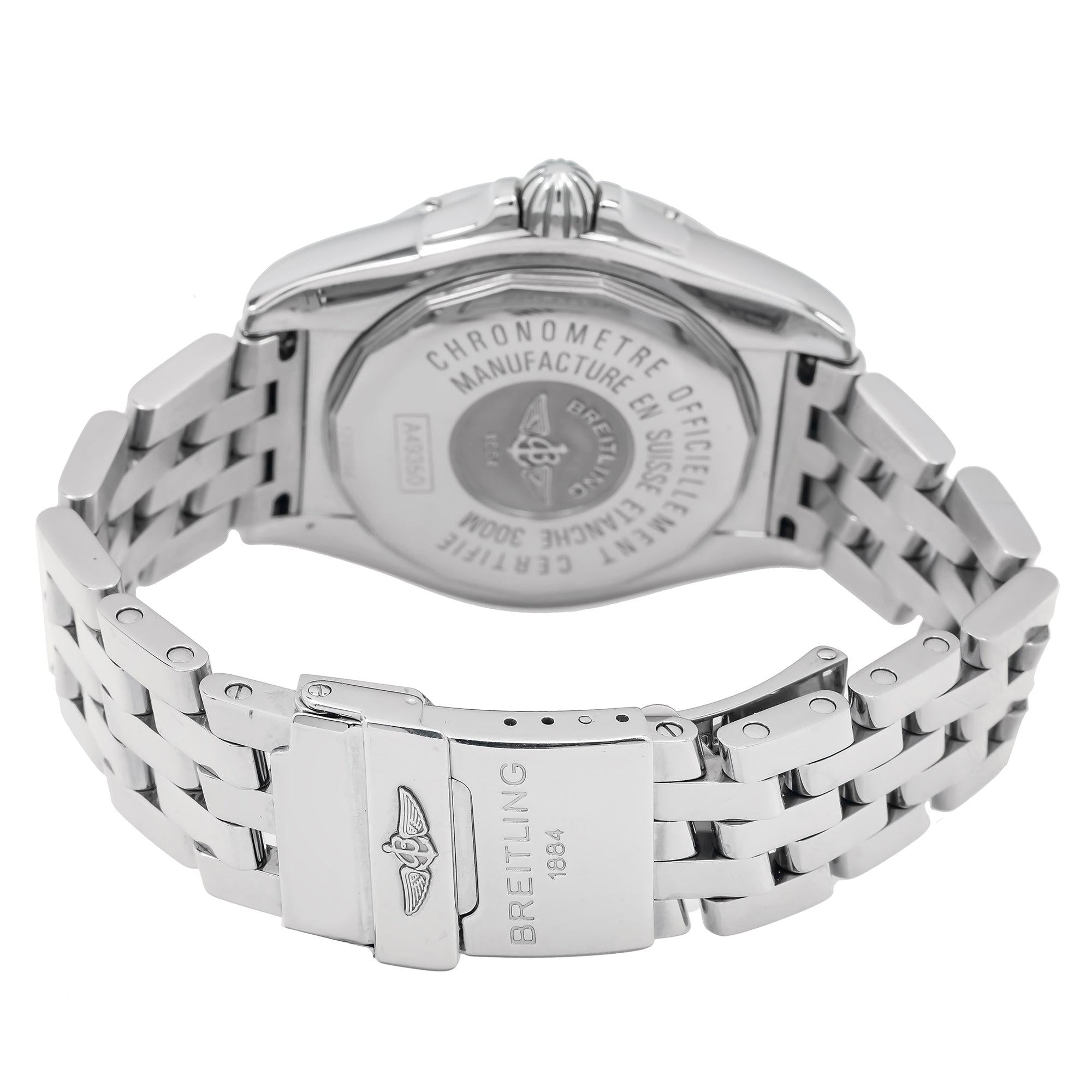 Breitling Galactic A49350 36MM Mother Of Pearl Diamond Dial And Bezel