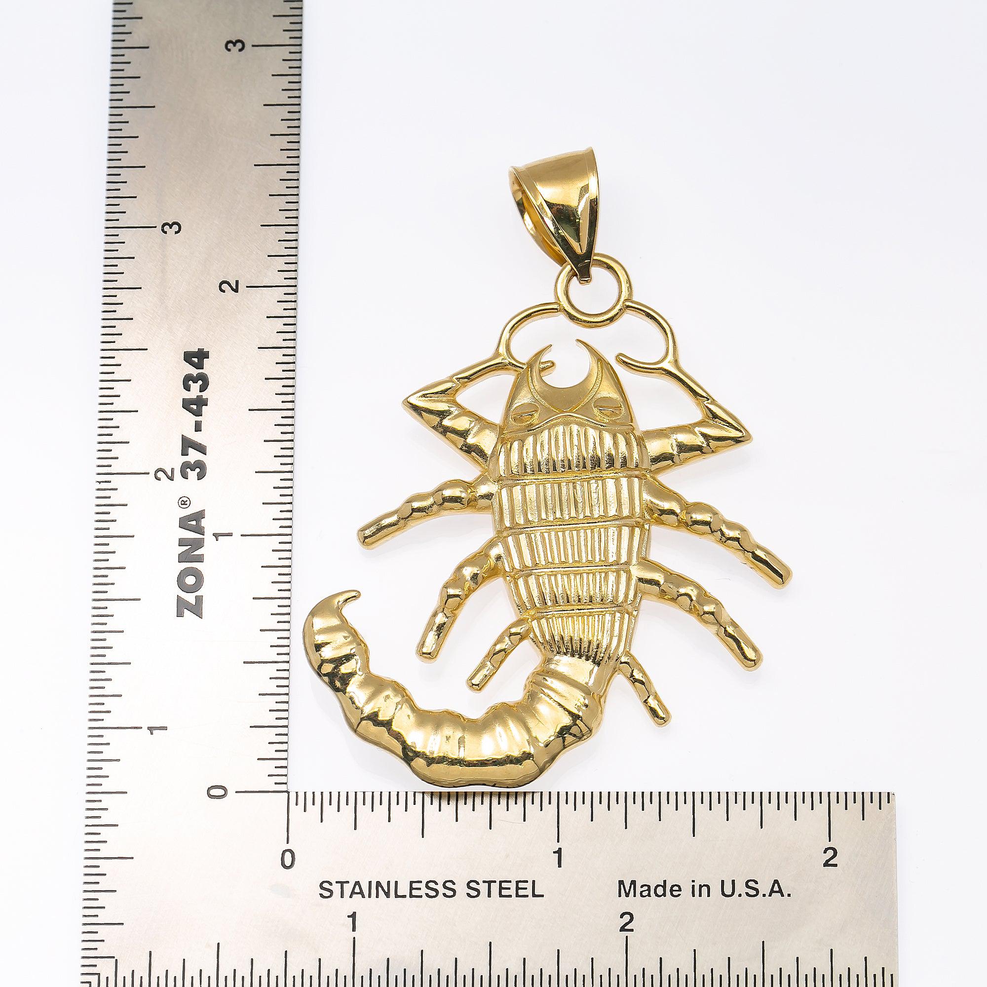 14K YELLOW GOLD SCORPIO PENDANT