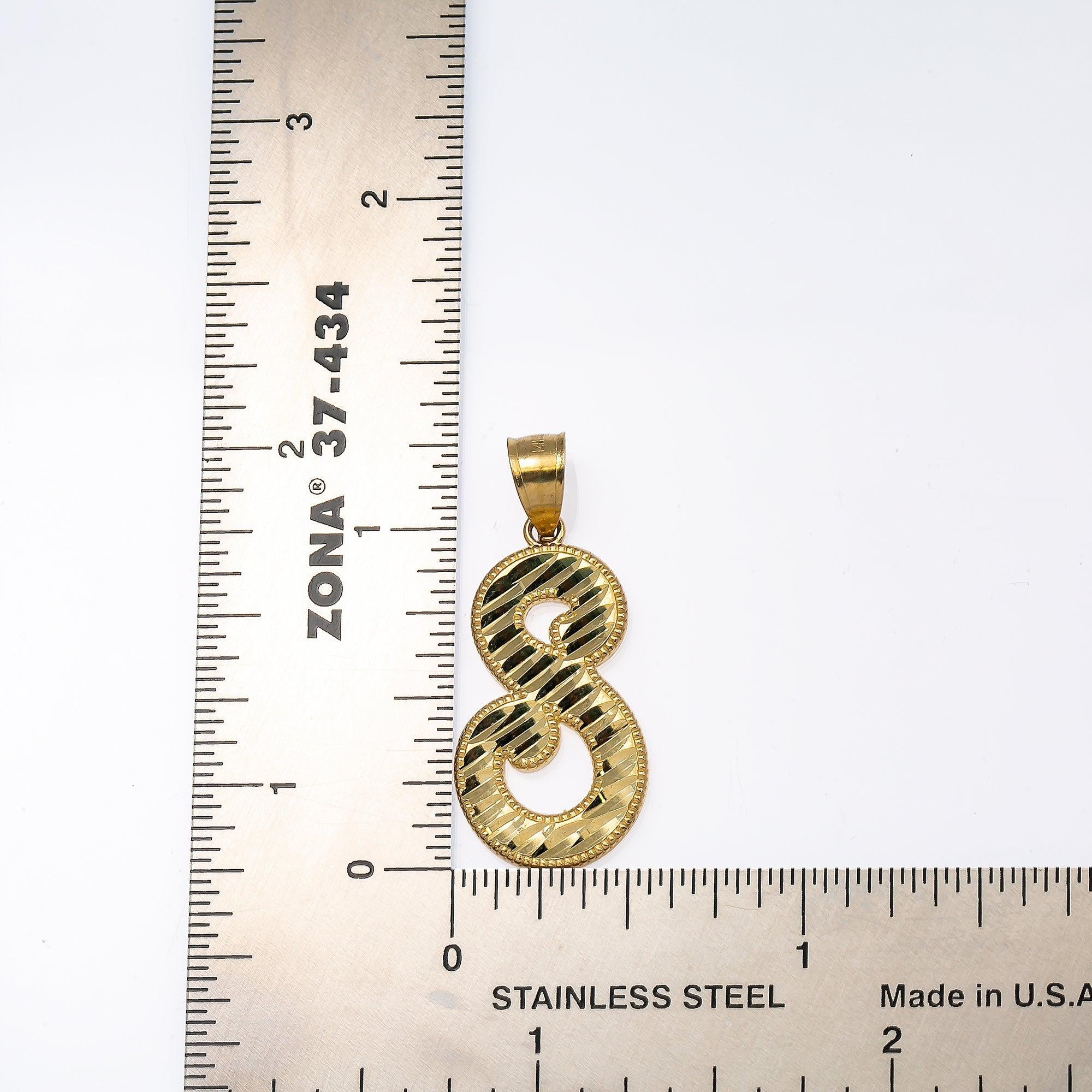 14K YELLOW GOLD S PENDANT
