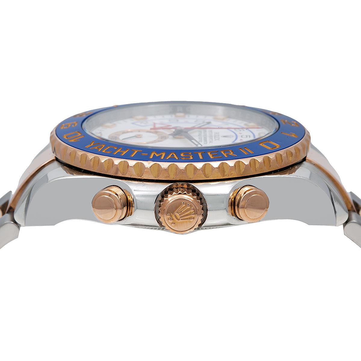 Rolex Yacht-Master II 116681 44MM White Dial Blue Hands With Two Tone Oyster Bracelet