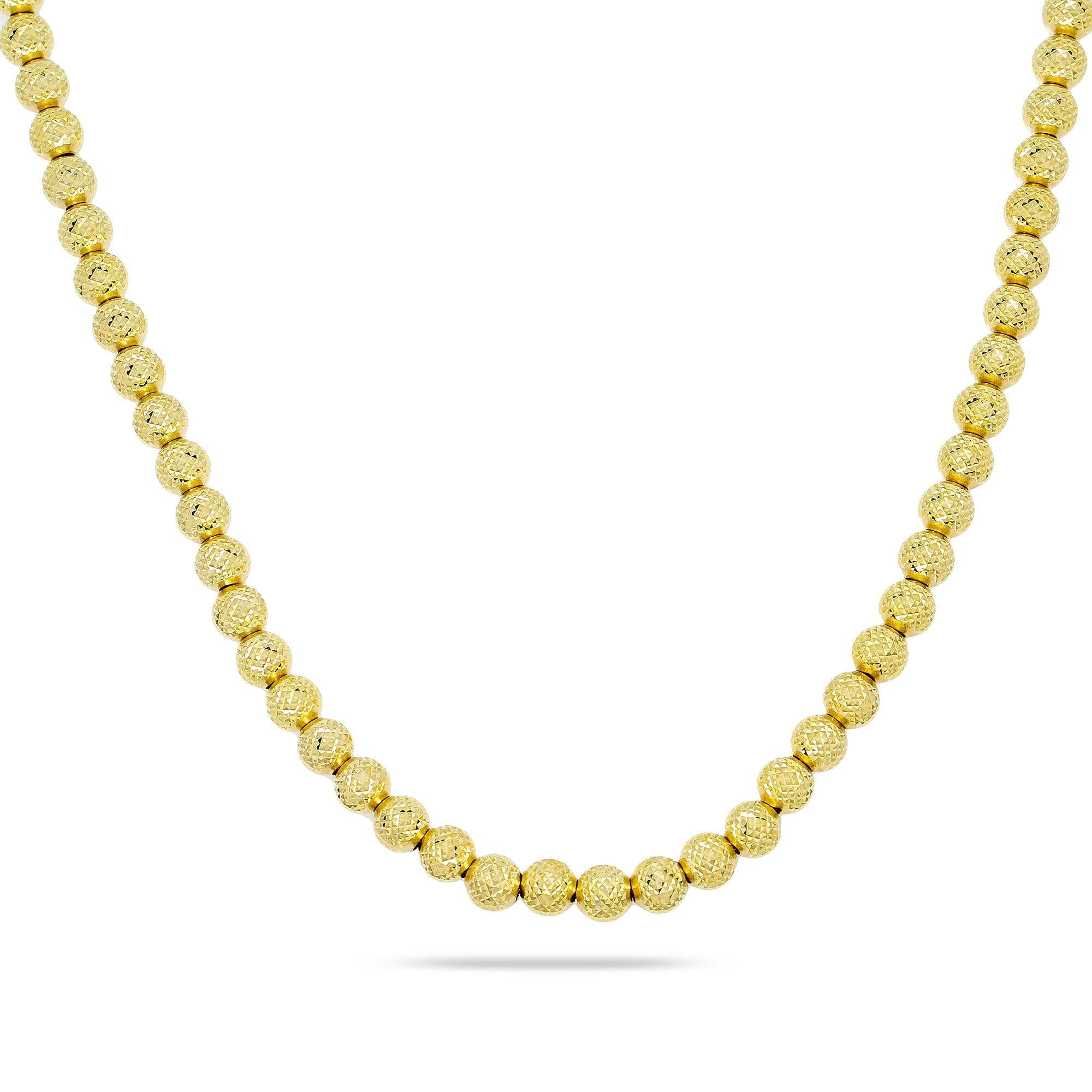10k Yellow Gold 5mm Laser Moon Chain Available In Sizes 18"-26"