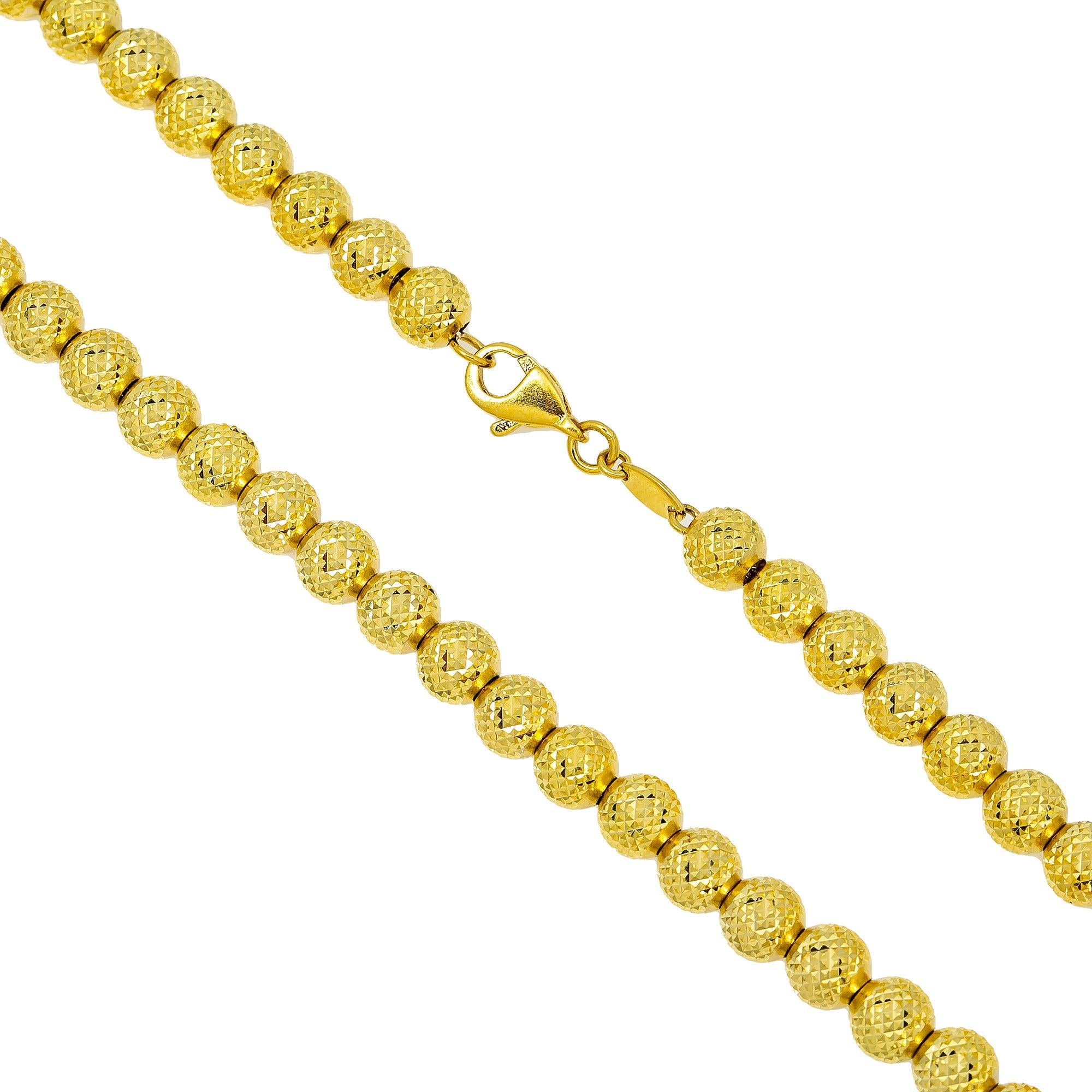 10k Yellow Gold 5mm Laser Moon Chain Available In Sizes 18"-26"