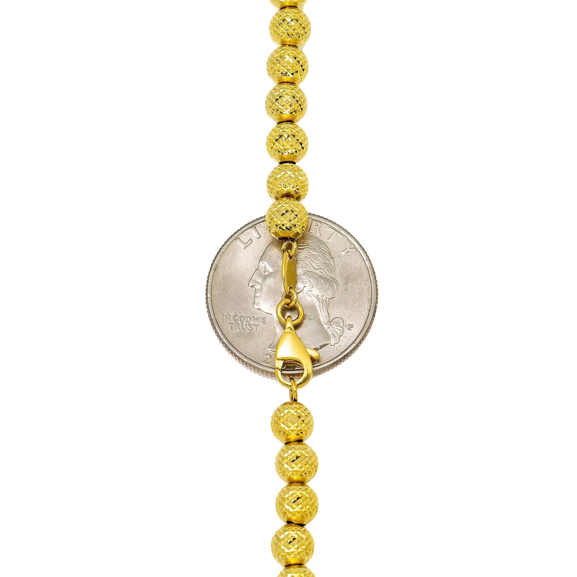10k Yellow Gold 5mm Laser Moon Chain Available In Sizes 18"-26"