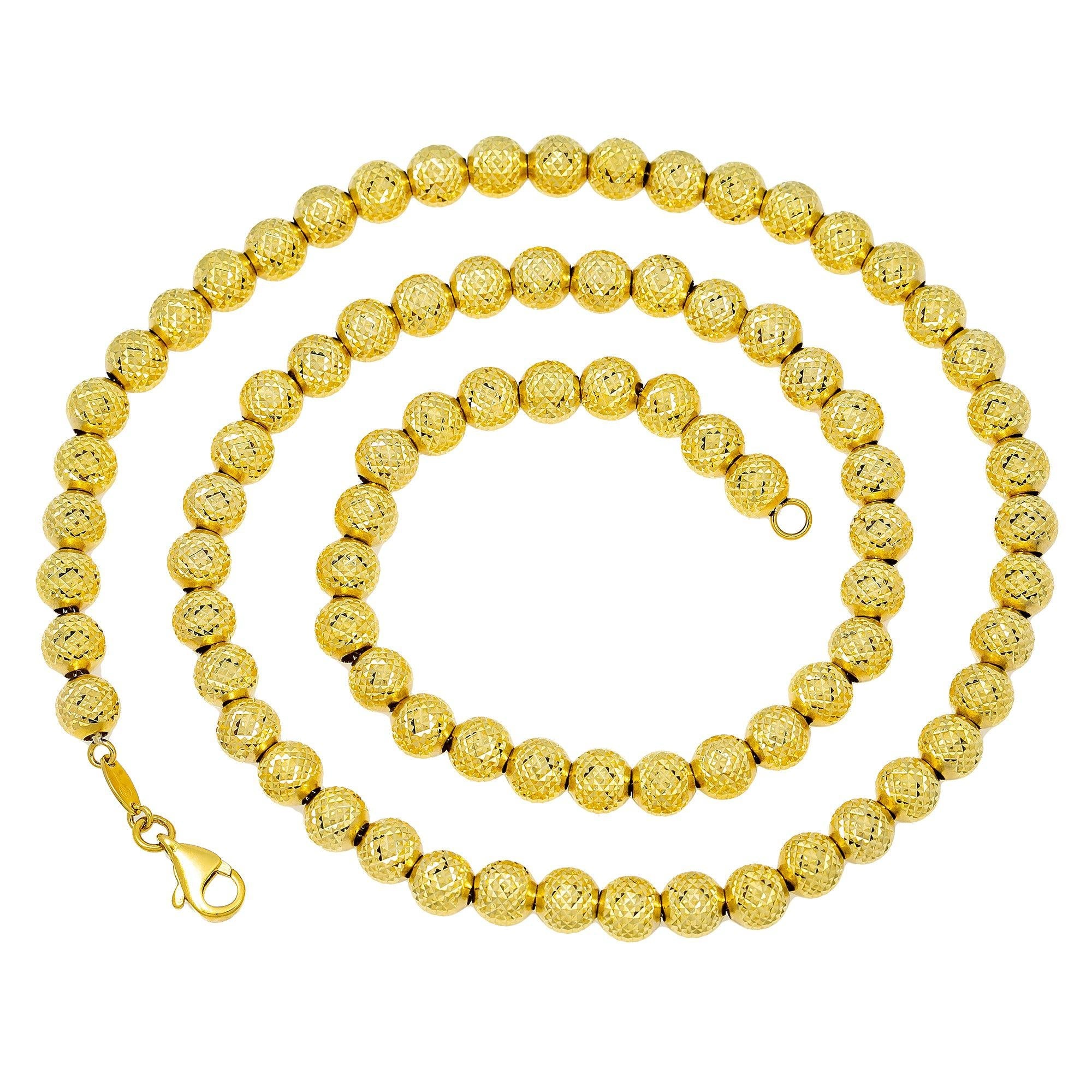 10k Yellow Gold 5mm Laser Moon Chain Available In Sizes 18"-26"