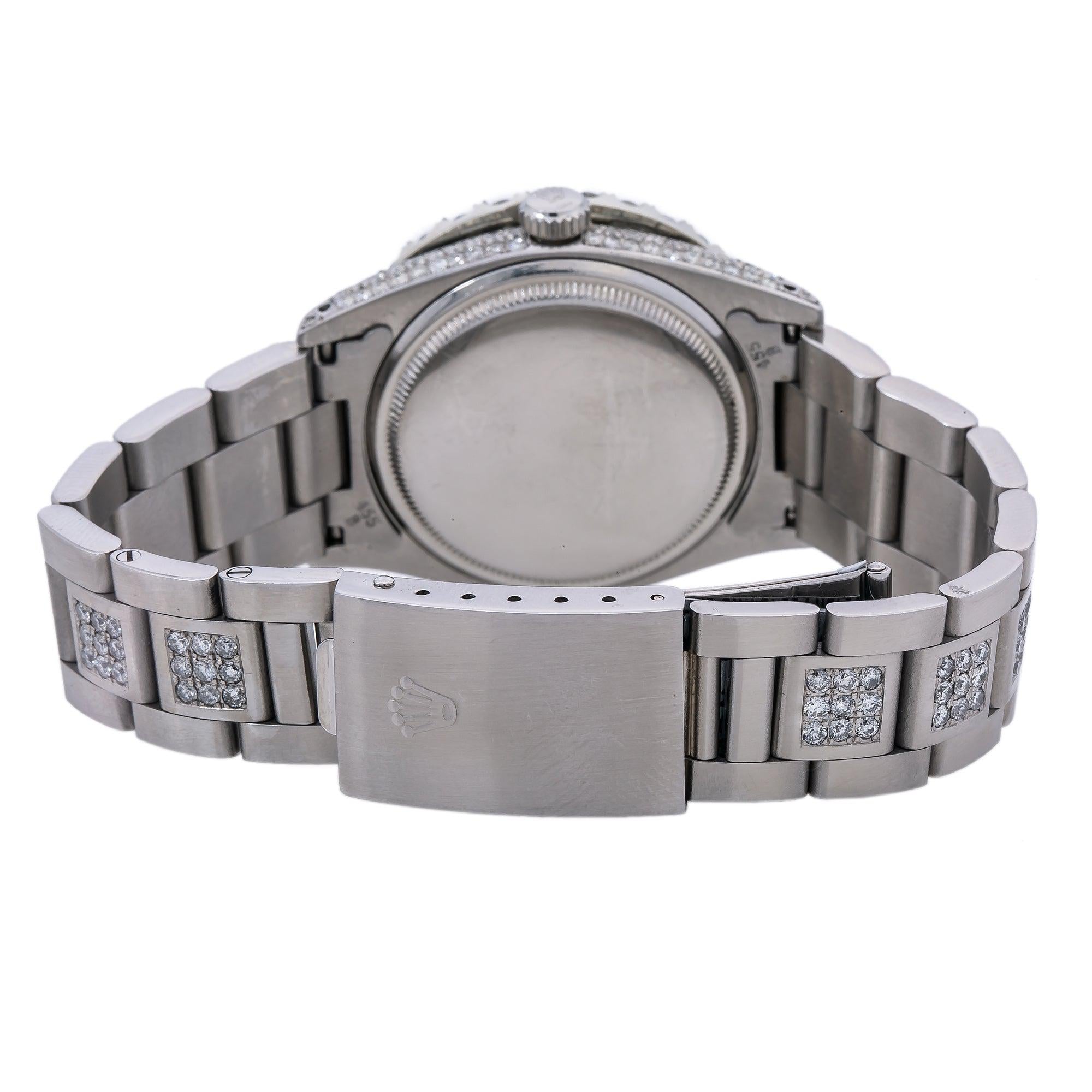 Rolex Datejust Diamond Watch, 6605 36mm, Green Diamond Dial With 8.25 CT Diamonds