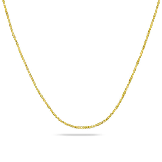 10k Yellow Gold 2mm Laser Moon Chain Available In Sizes 18"-26"