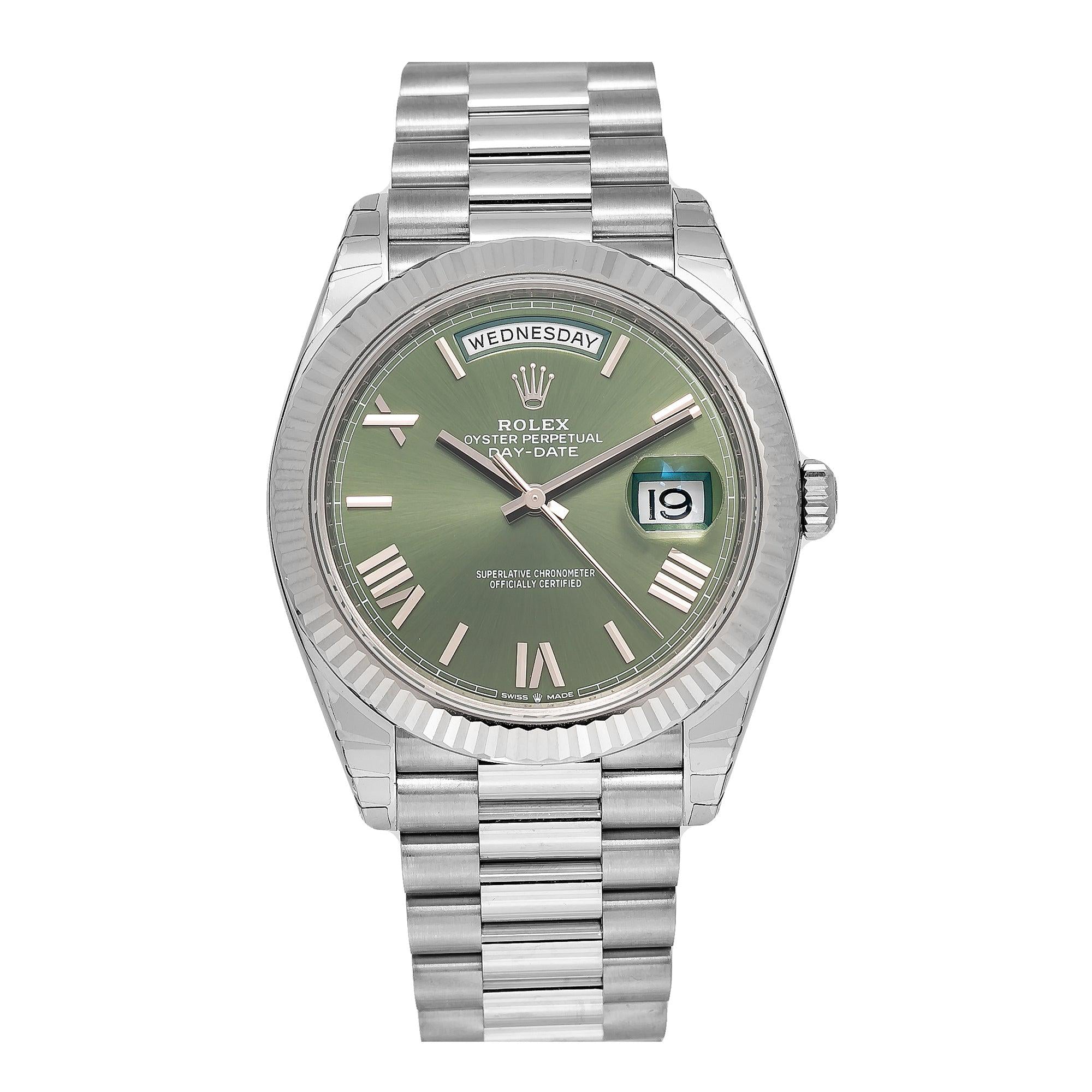 ROLEX DAY DATE 40 WHITE GOLD ANNIVERSARY GREEN DIAL 228239